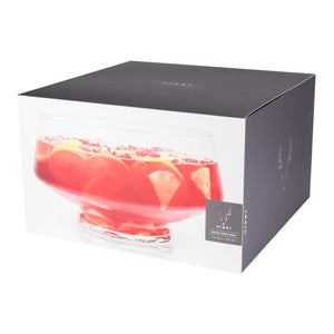 Viski Footed Glass Punch Bowl