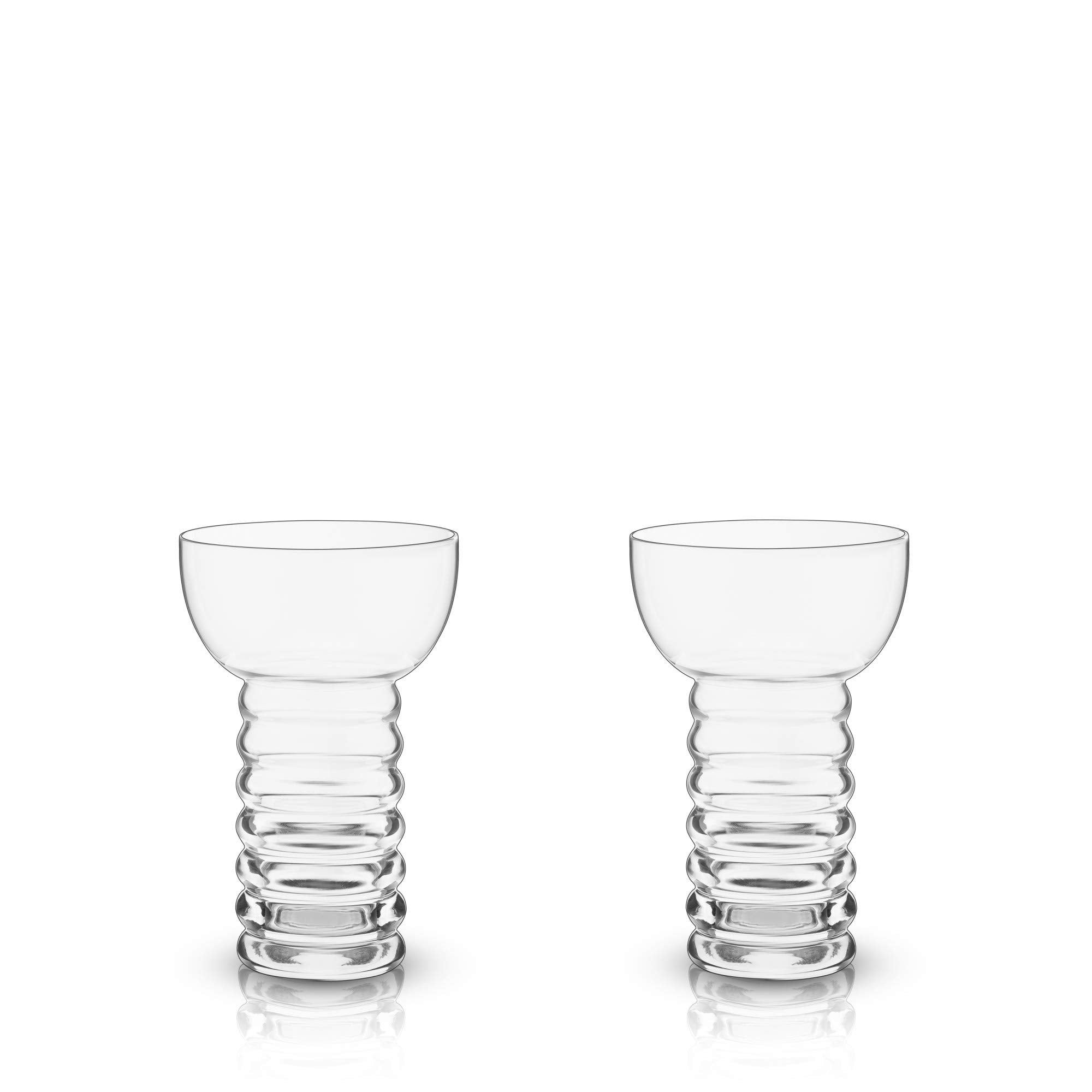 Viski Pacific Crystal Pearl Diver Tropical Tiki Tumbler Set of 2