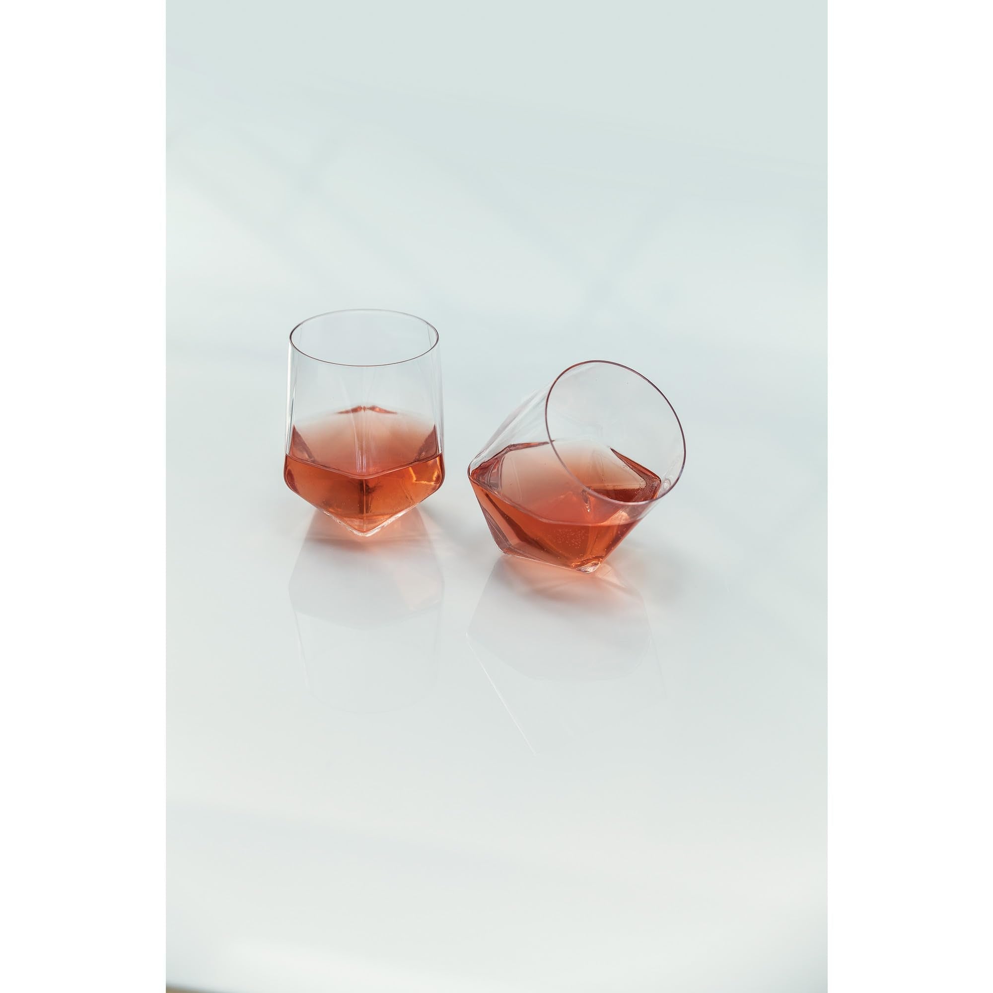 Viski Seneca Faceted Crystal Tumblers Set of 2