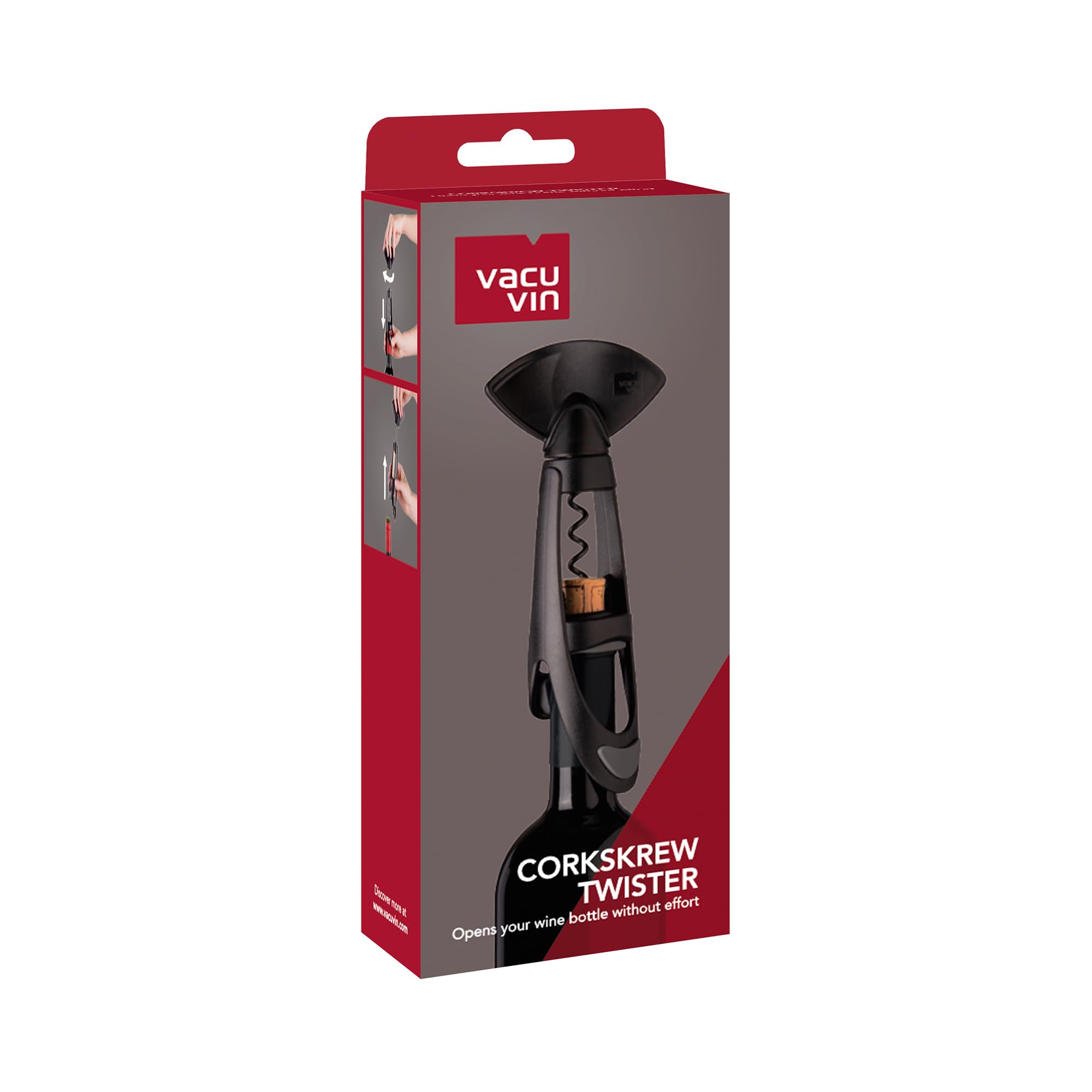 Vacu Vin Twister Corkscrew – Easy-Turn Wine Opener
