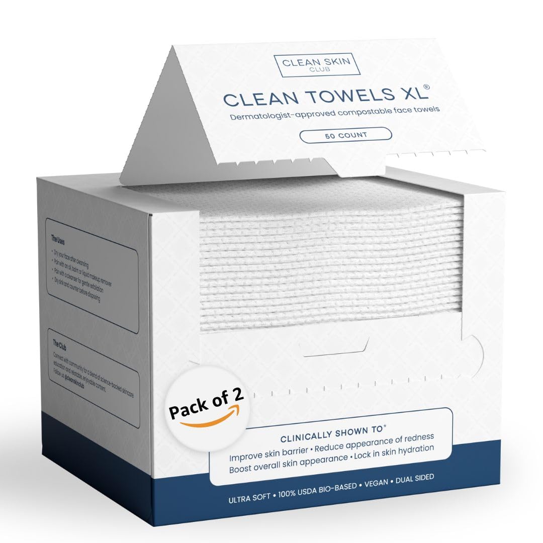 Clean Skin Club Clean Towels XL™, 100 Ct, 2 Pack