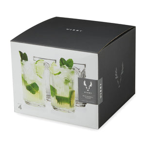 Viski Beau Highball Glasses - Set of 4