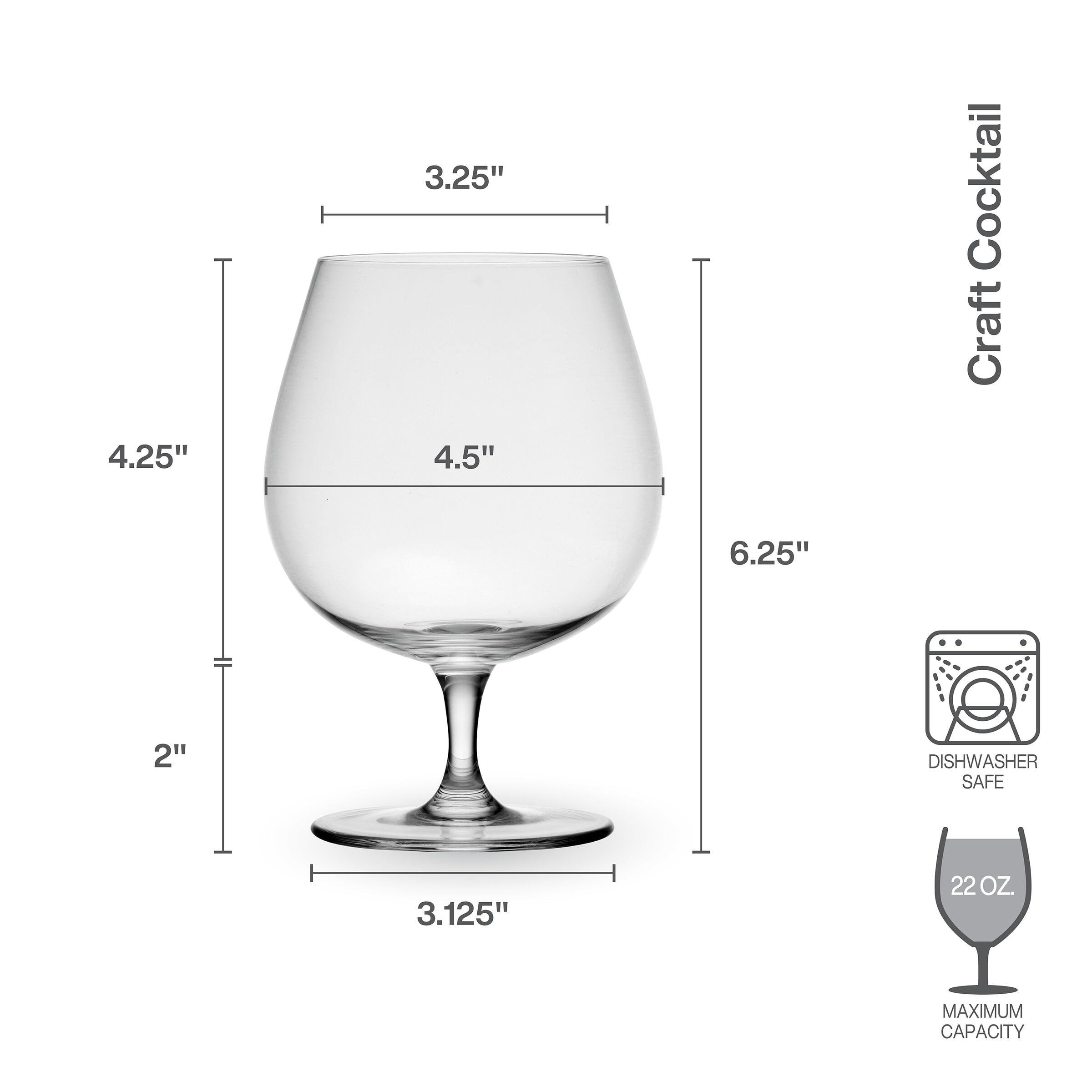 Mikasa Craft Cocktail Gin Balloon Glass, Set of 4