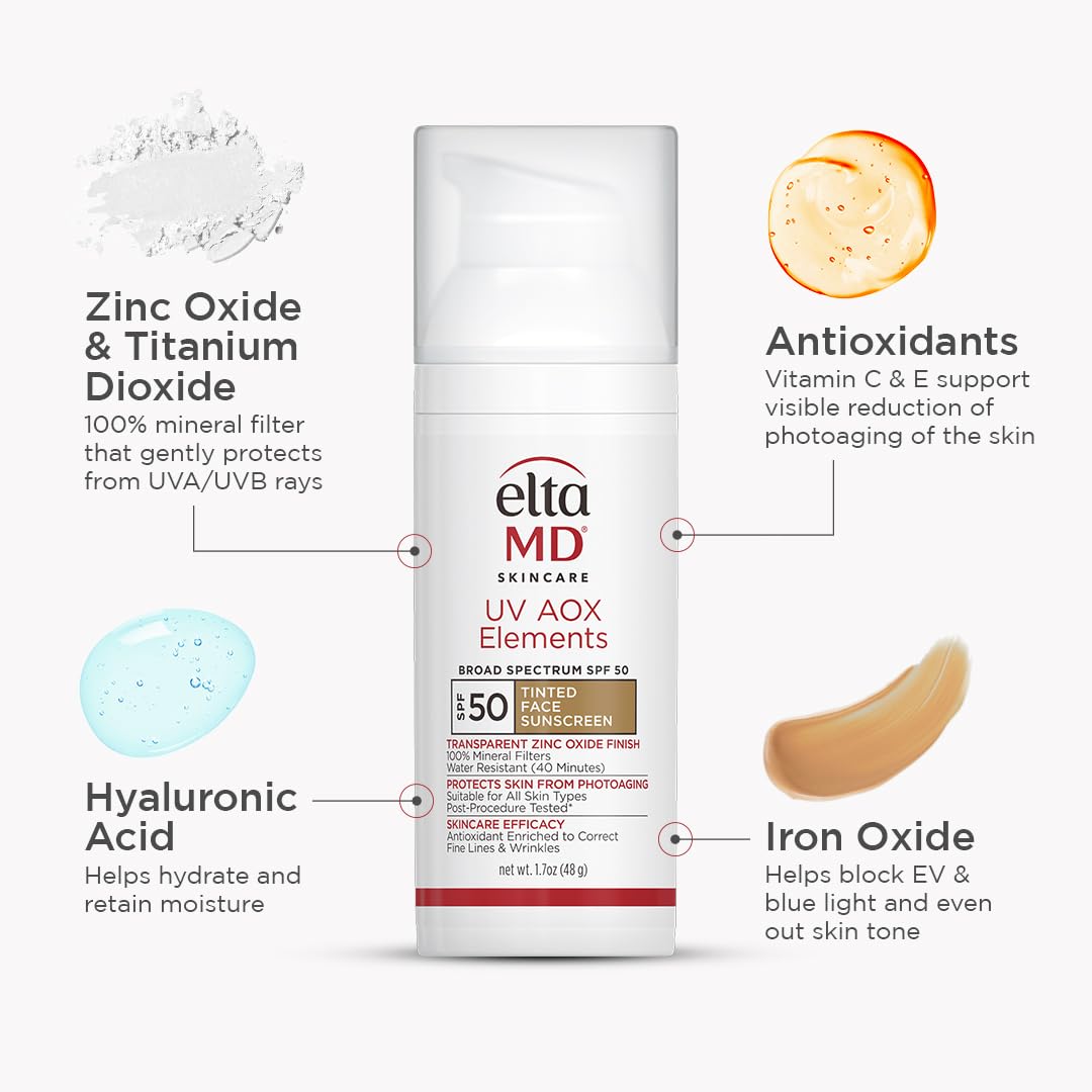EltaMD UV AOX Elements Tinted Mineral Face Sunscreen Lotion