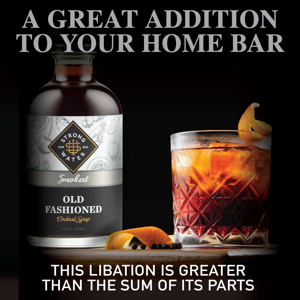 Strongwater Smoked Old Fashioned Craft Cocktail Mixer