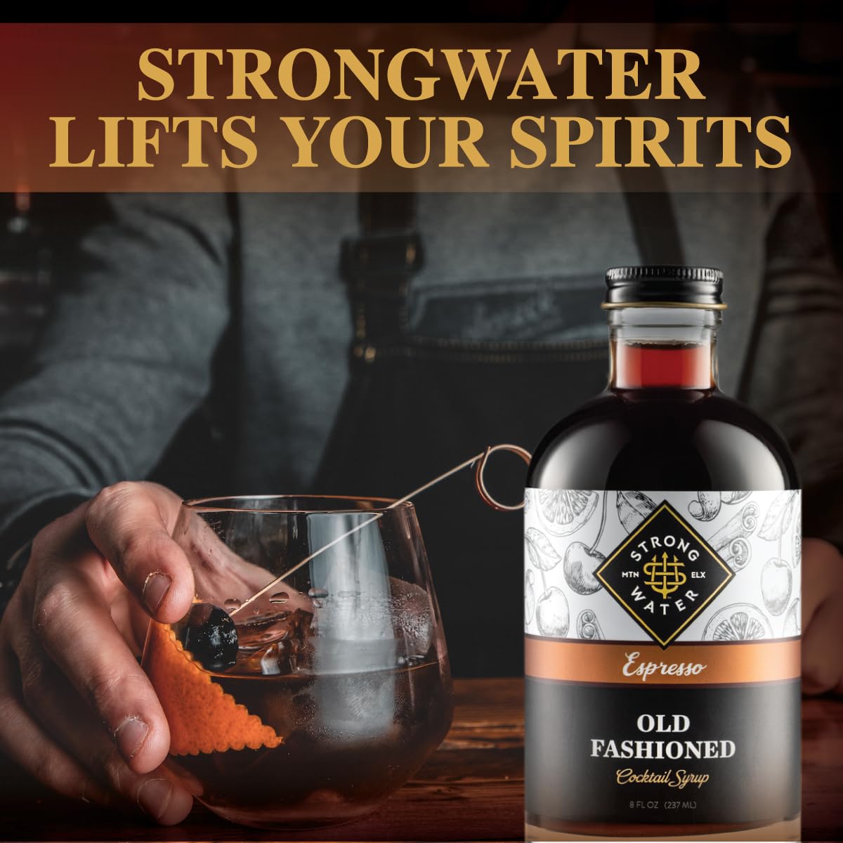 Strongwater Espresso Old Fashioned Craft Cocktail Mixer