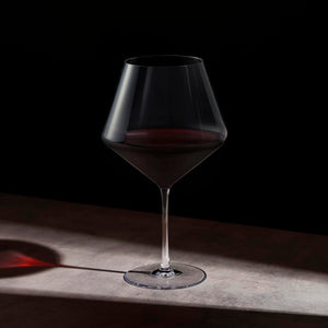 Viski Liminal Burgundy Crystal Wine Glass Set of 4