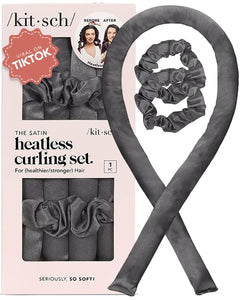 Kitsch Satin Heatless Hair Curler Set - Heatless Curlers for Heatless Curls Overnight
