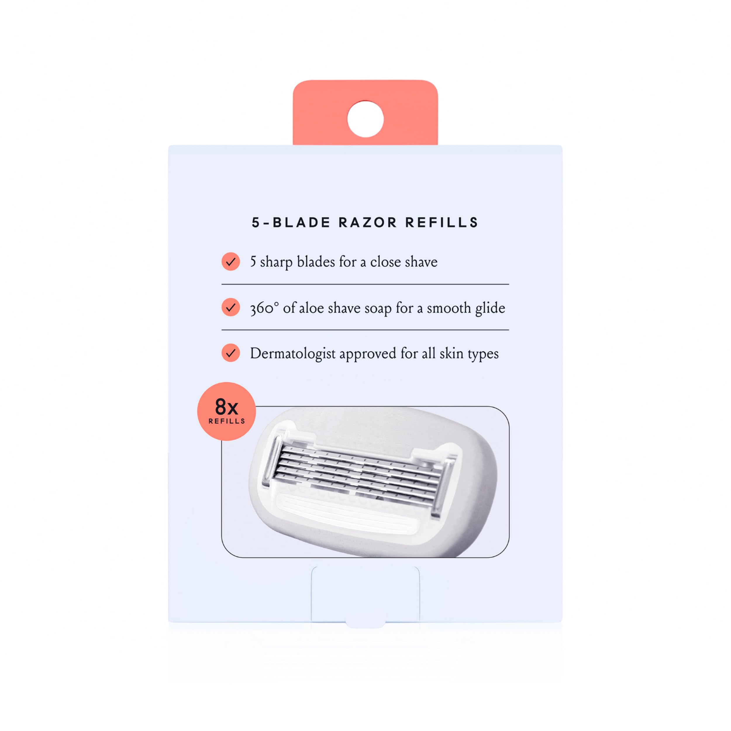 Billie Women’s Razor Refill Blades 5-Blade Cartridges - 8 count