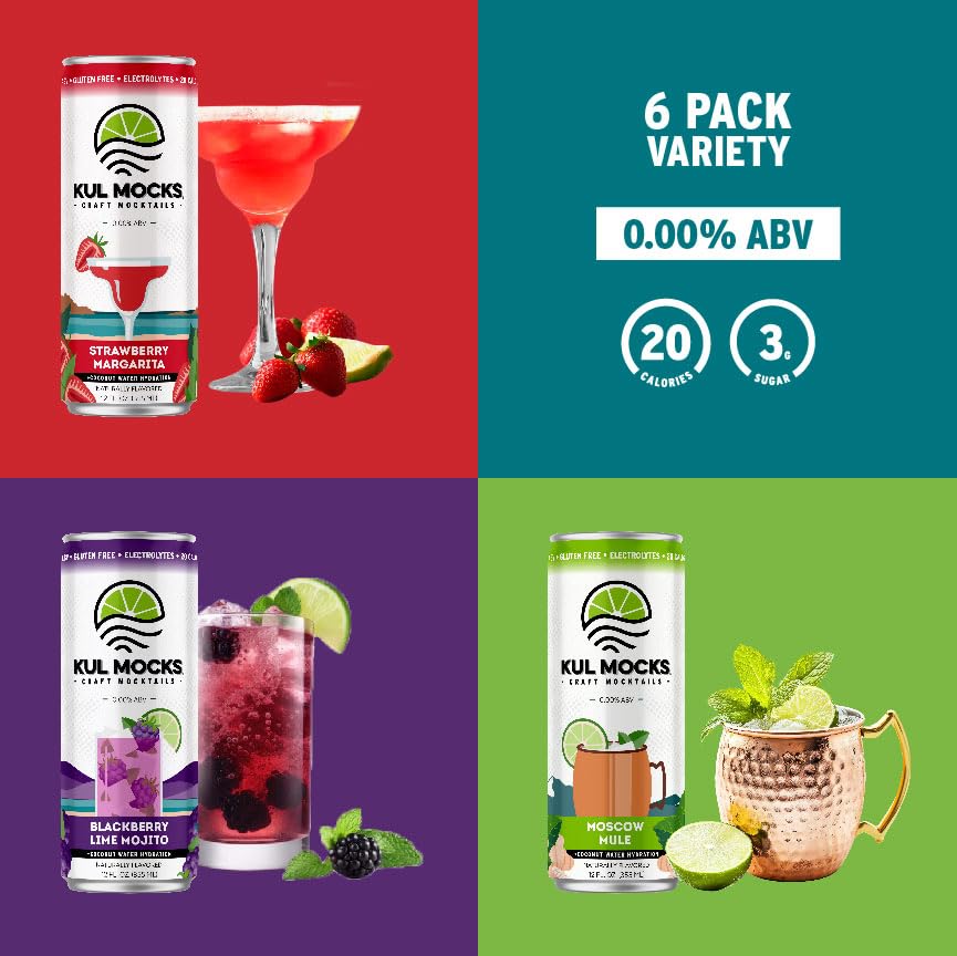 KUL MOCKS Non-Alcoholic Mocktails | Party Box Variety Pack