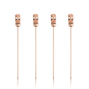 Viski Copper Tiki Cocktail Picks - Set of 4