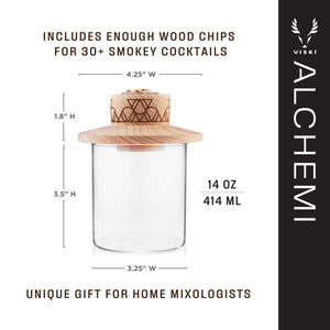 Viski Alchemi Single Serve Smoke Cocktail Kit with Glass and Torch
