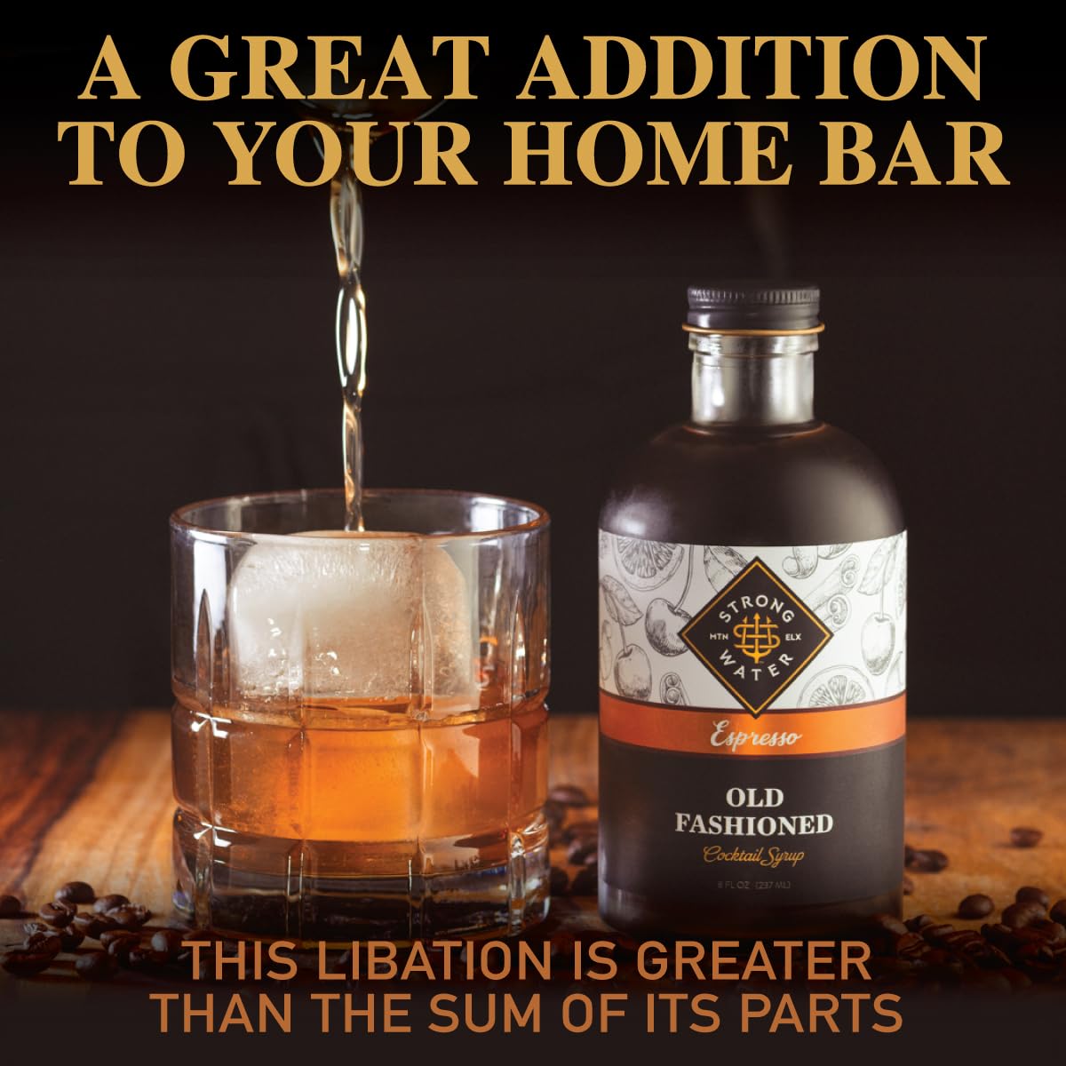 Strongwater Espresso Old Fashioned Craft Cocktail Mixer