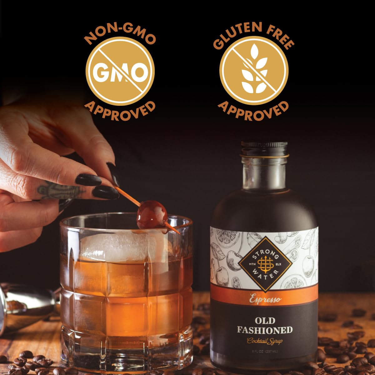 Strongwater Espresso Old Fashioned Craft Cocktail Mixer