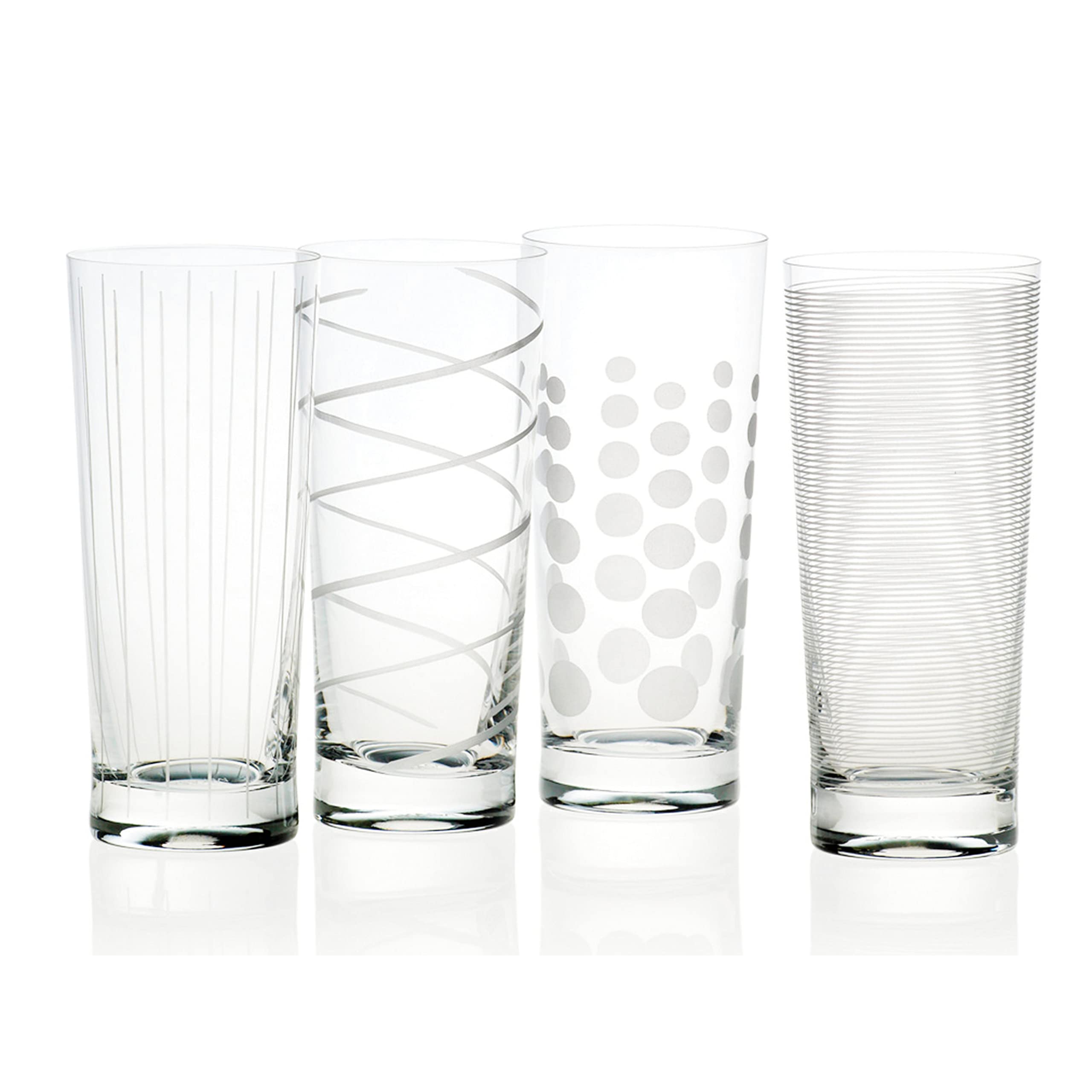 MIKASA 5159317 Cheers Set of 4 Crystal High Ball Tumbler Glasses