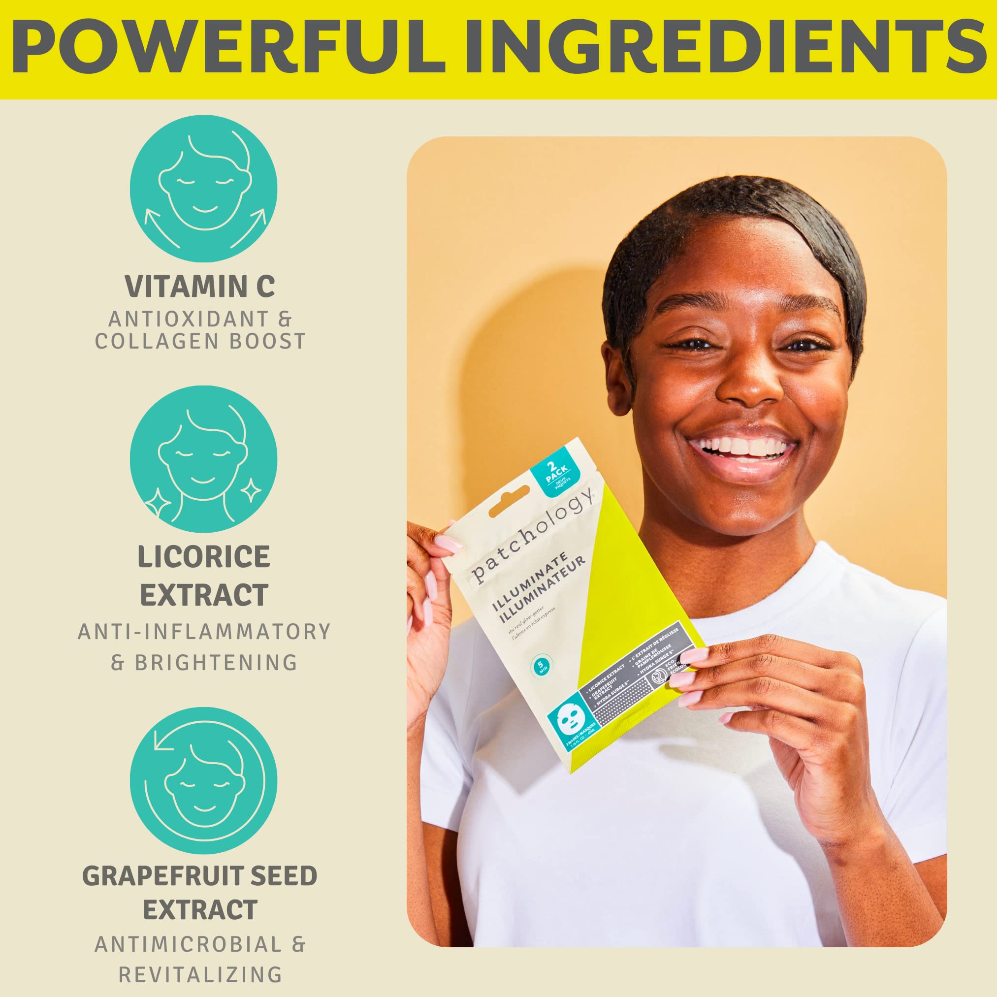 Patchology Brightening Face Masks with Vitamin C