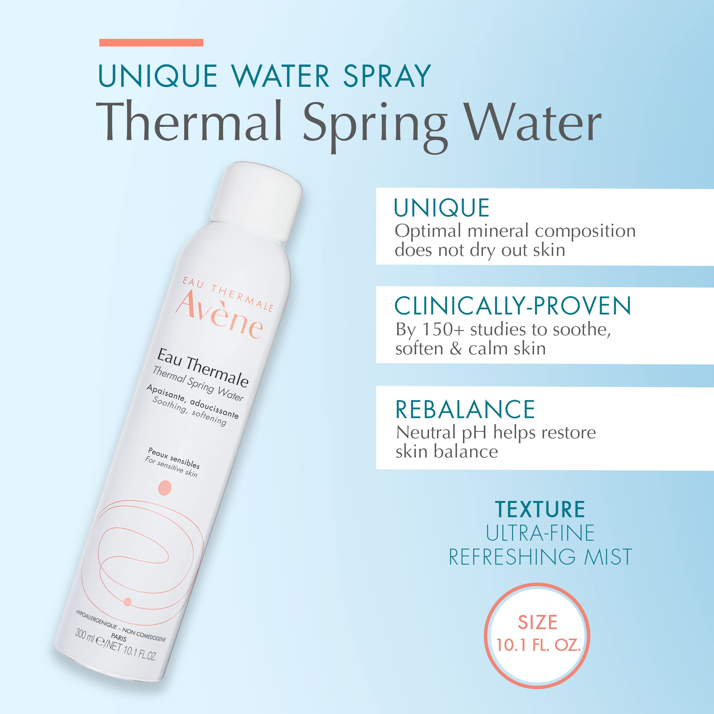 Avène Thermal Spring Water, Soothing Calming Facial Mist Spray Duo