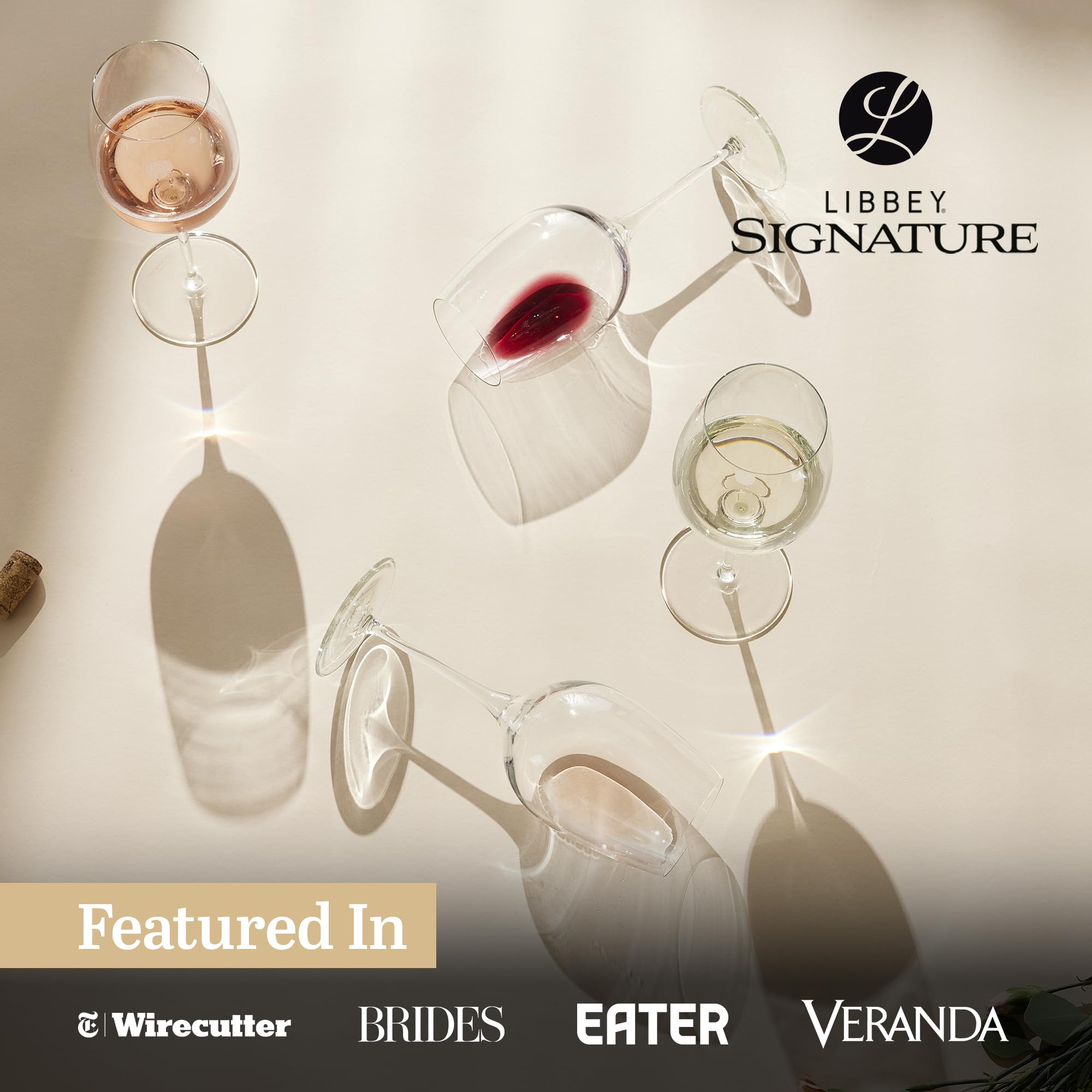 Libbey Signature Stratford Wine Glasses Set of 4