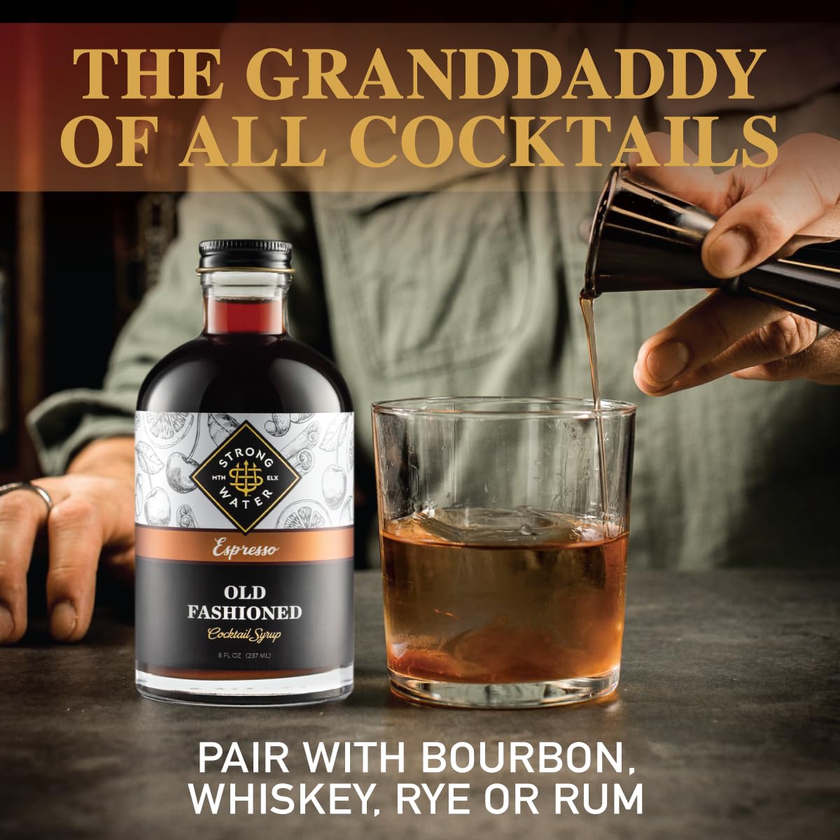 Strongwater Espresso Old Fashioned Craft Cocktail Mixer