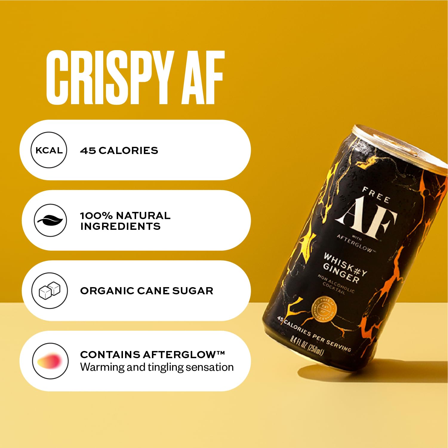 FREE AF Non-Alcoholic Drinks Whiskey Ginger