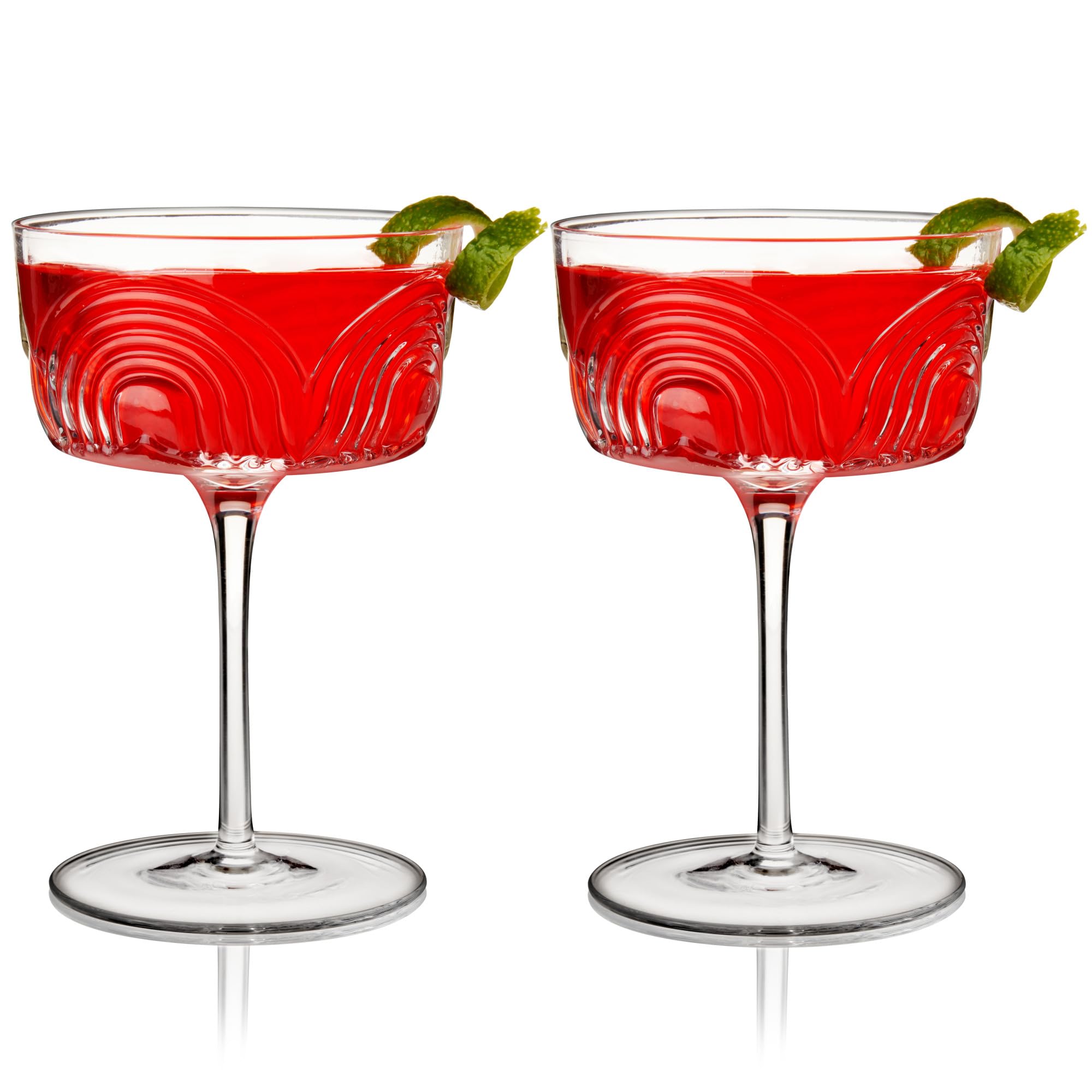 Viski Beau Cocktail Coupe Glasses Set of 2