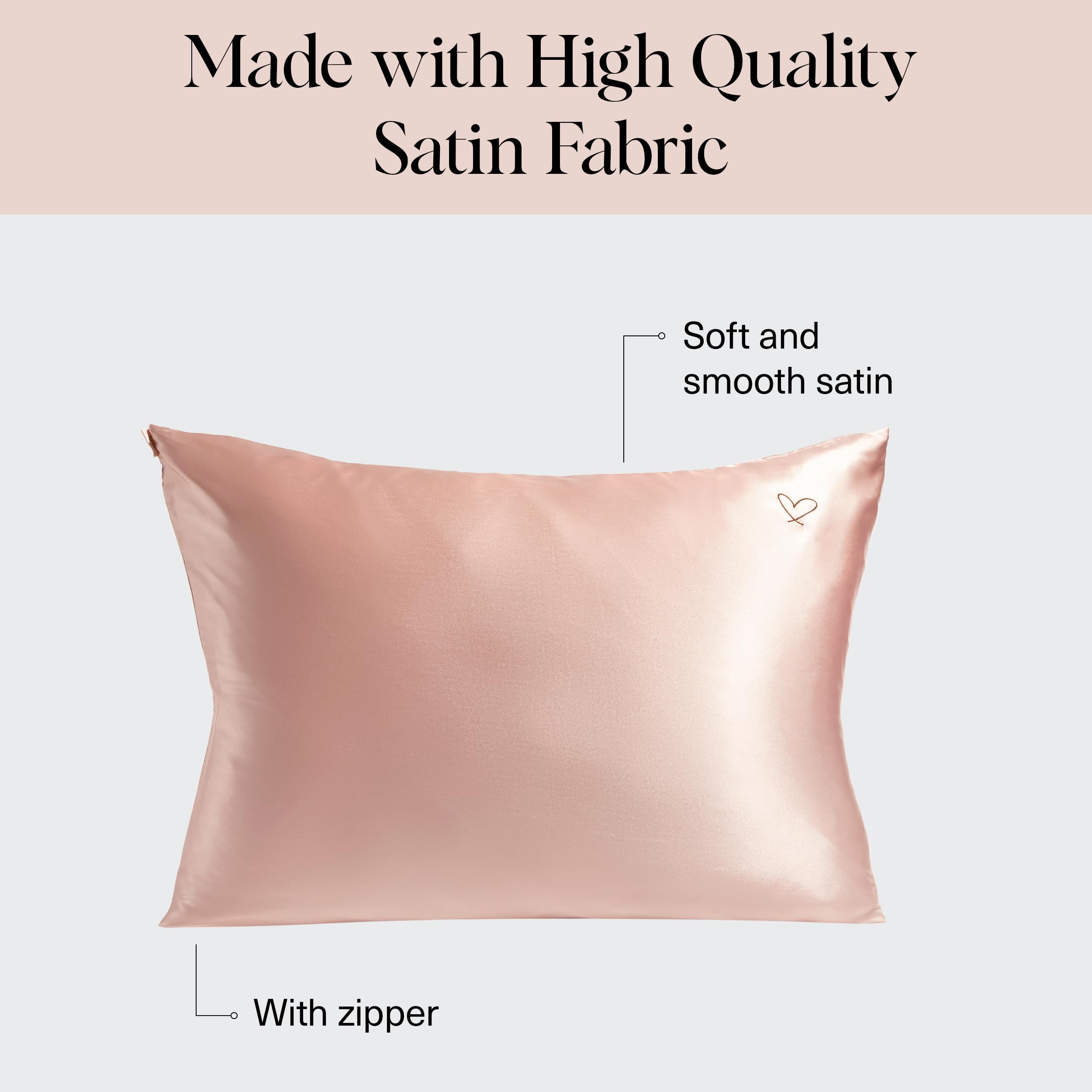 Kitsch Night time Renewal 3PC Sleep Set - Satin Pillowcase with Zipper for Hair & Skin