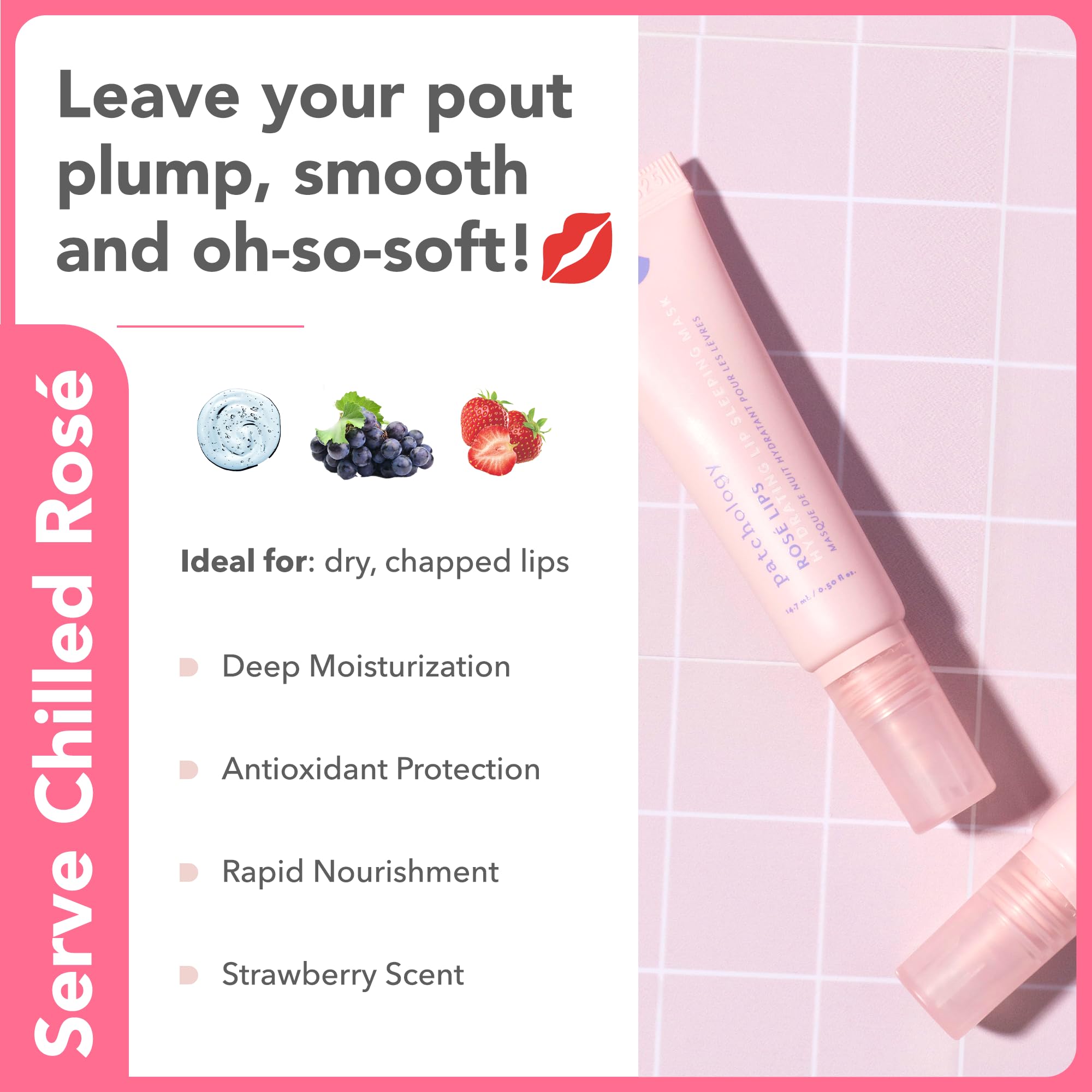 Patchology Rosé Lip Sleeping Mask
