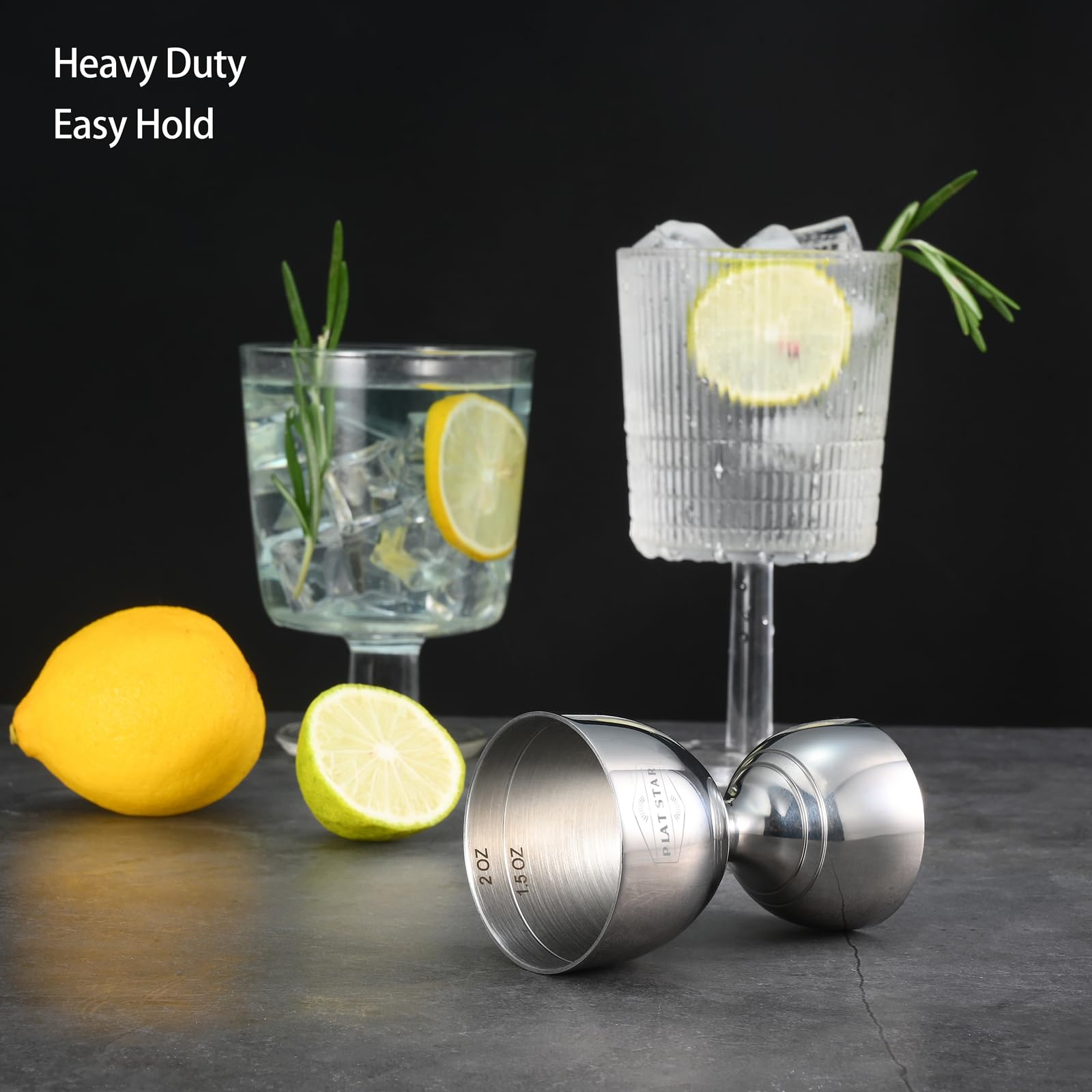 Plat Star Cocktail Measuring Jigger 2 oz 1 oz Stainless Steel