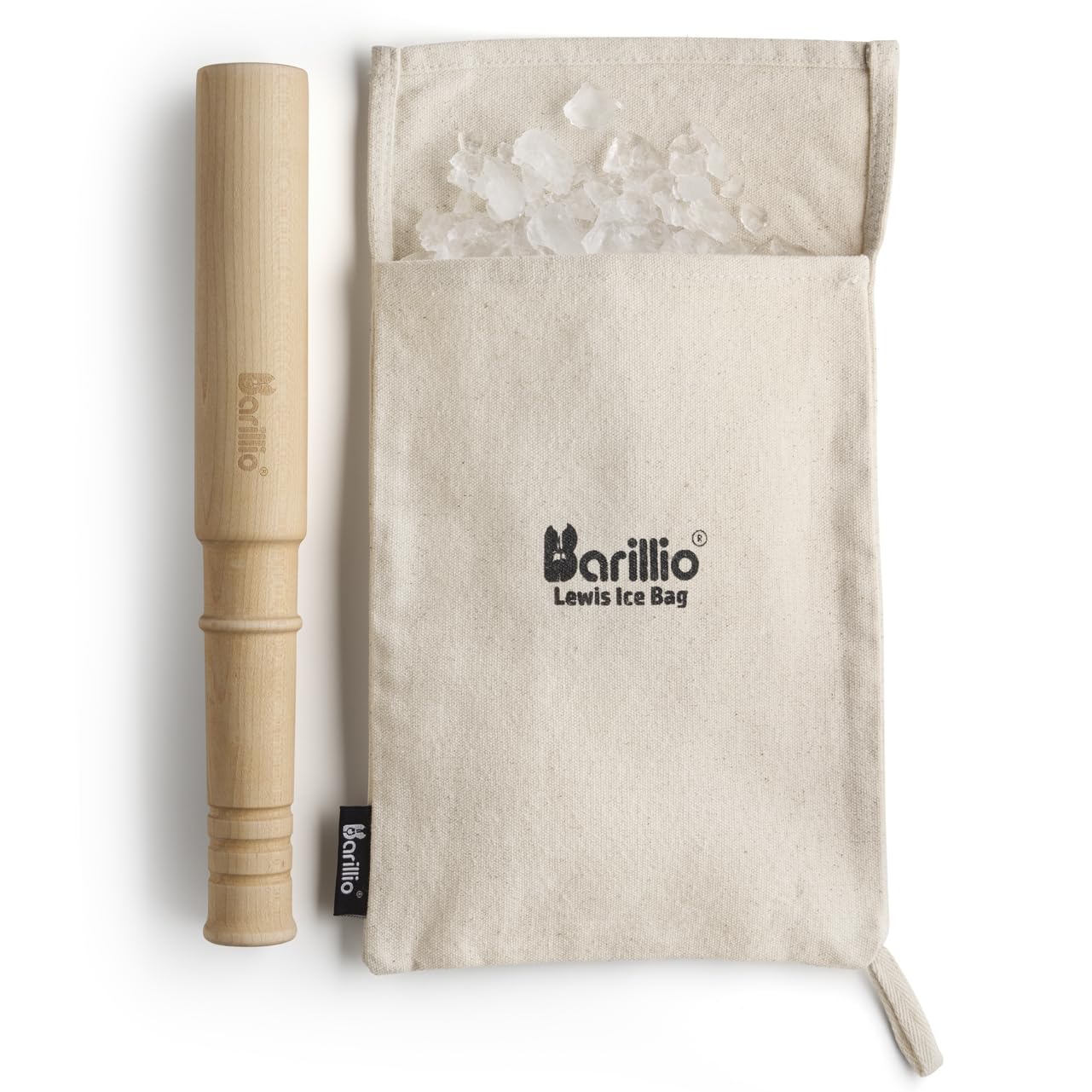 Barillio Drink Muddler Mallet and Lewis Bag Set