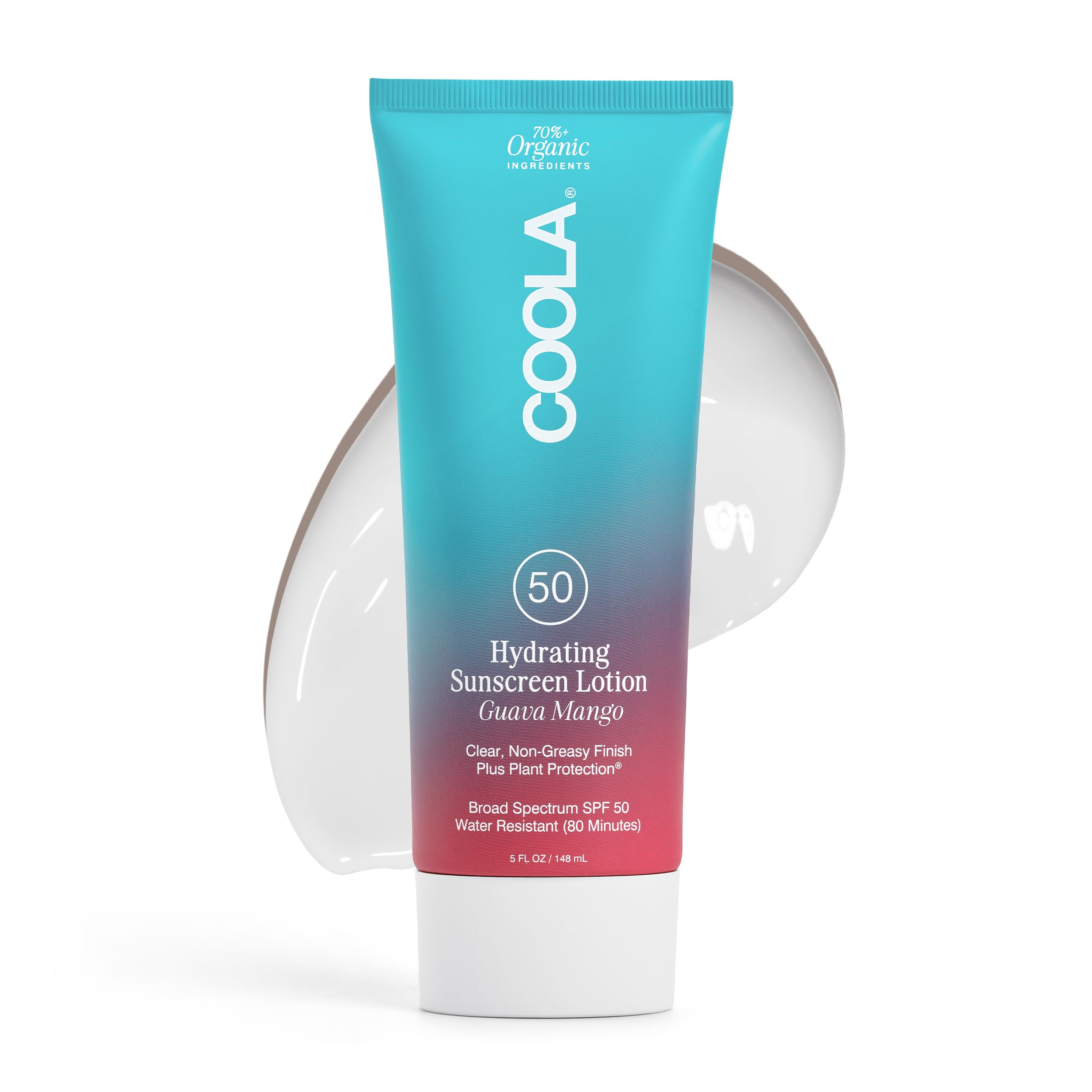 COOLA Organic Sunscreen SPF 50 Sunblock Body Lotion - Guava Mango