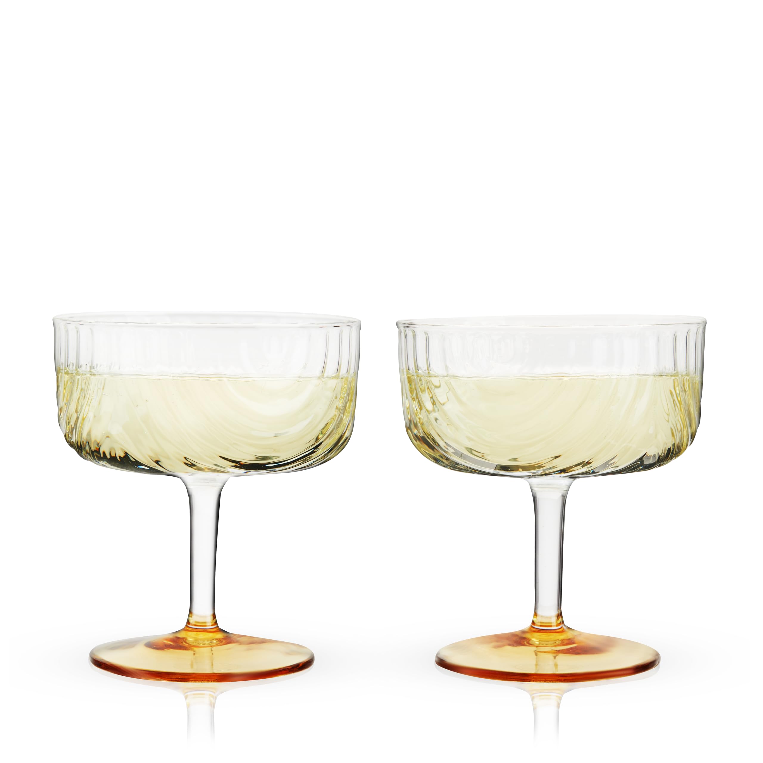 Viski Gatsby Coupes, Stemmed Cocktail Glasses Set of 2