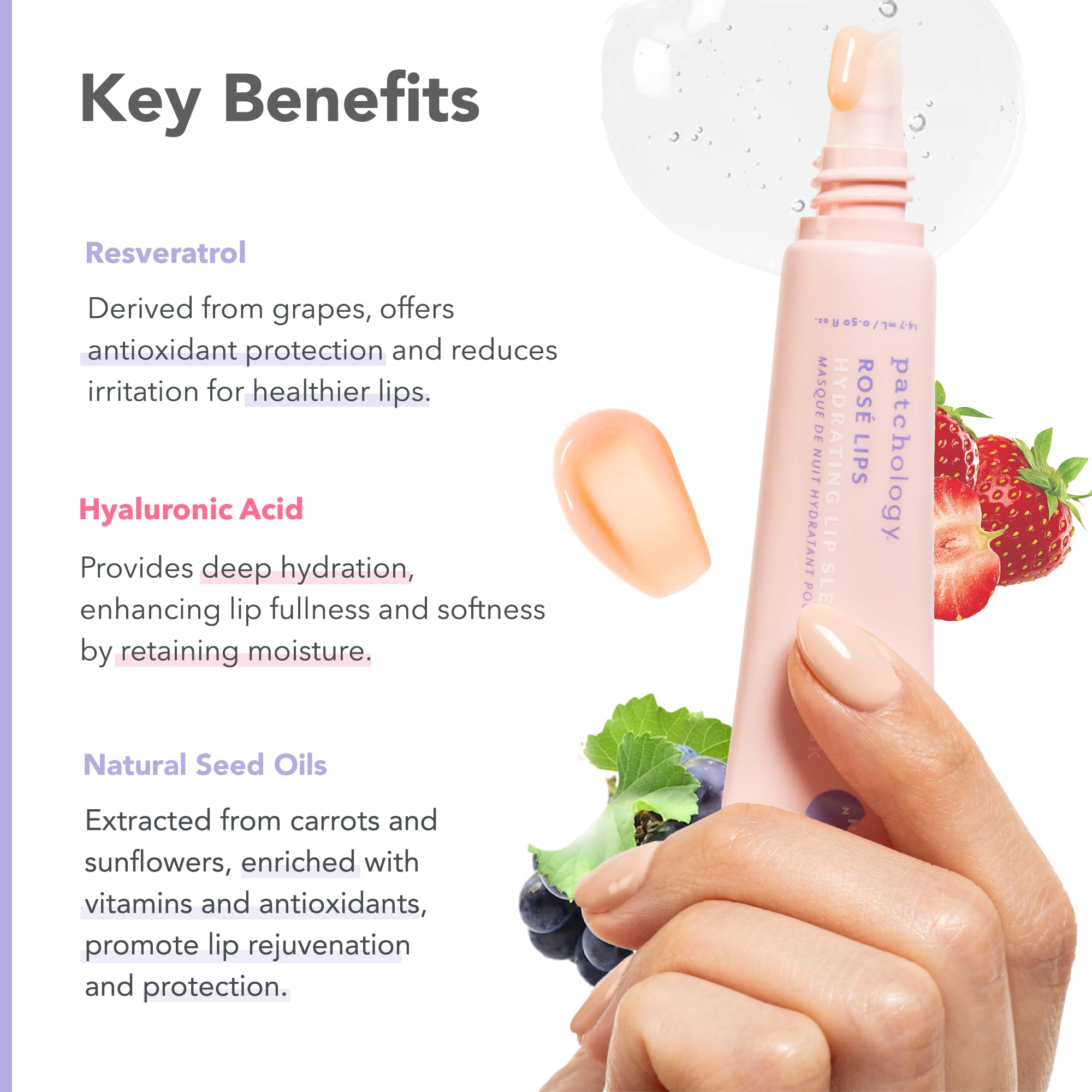 Patchology Rosé Lip Sleeping Mask