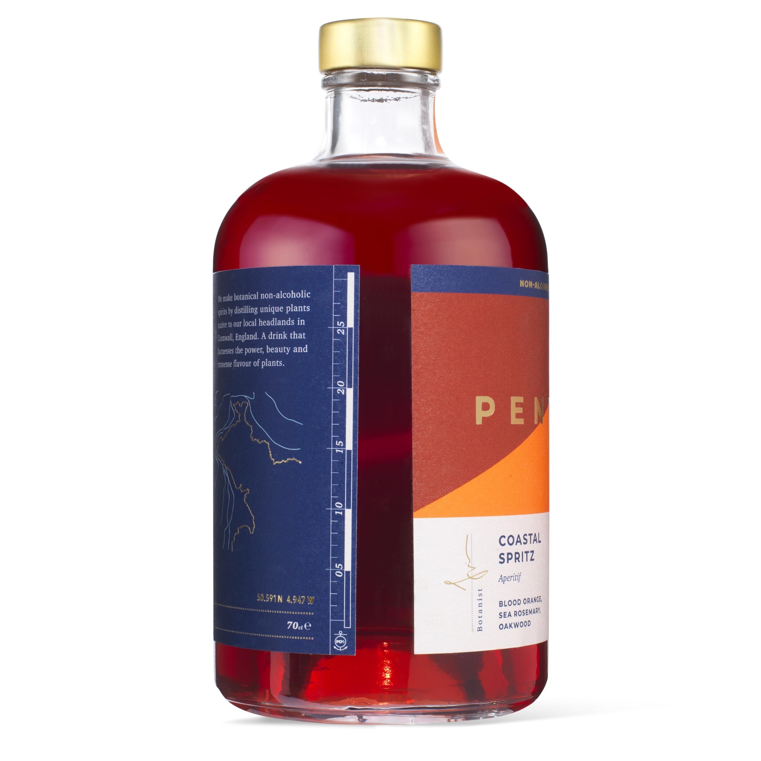 Pentire Coastal Spritz 70cl - Botanical Alcohol Free Aperitif