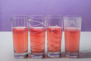 MIKASA 5159317 Cheers Set of 4 Crystal High Ball Tumbler Glasses