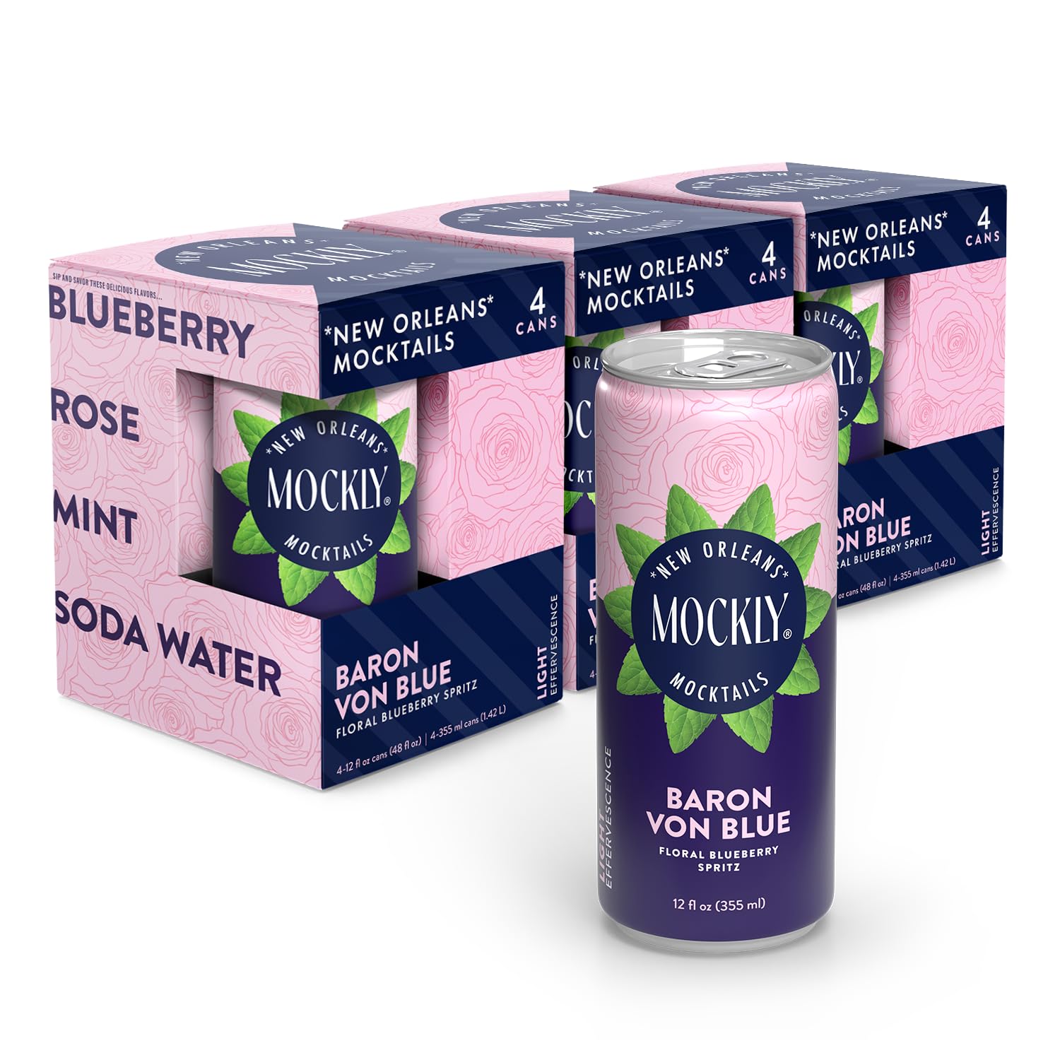 Mockly Booze-Free Cocktail Baron von Blue 12 Pack
