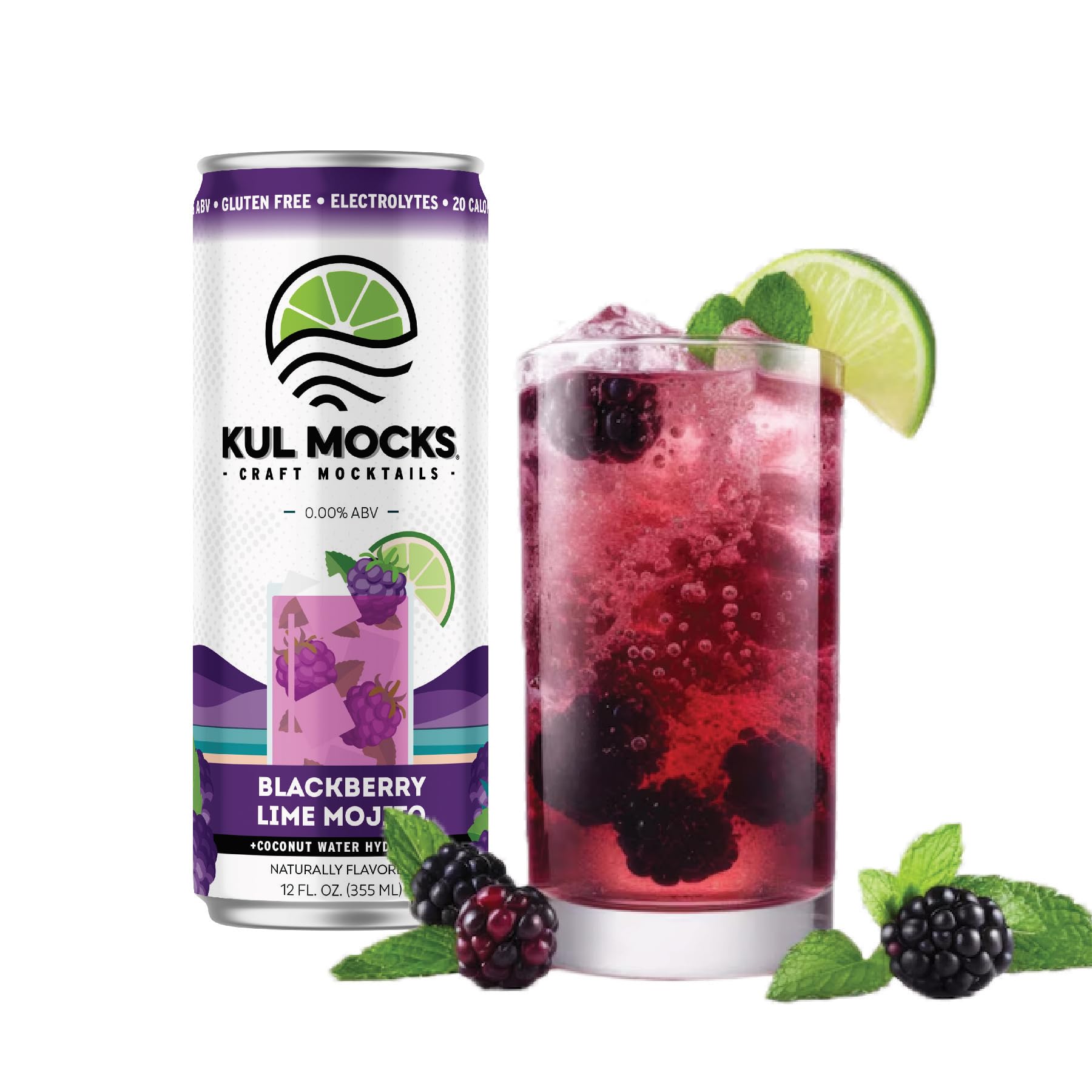 KUL MOCKS Non-Alcoholic Mocktail | Blackberry Lime Mojito