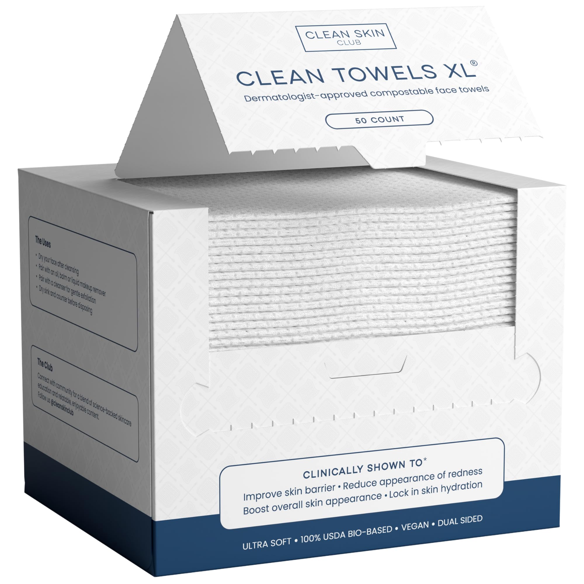 Clean Skin Club Clean Towels XL™, 50 Ct, 1 Pack