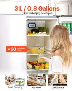 VEVOR 0.8 Gallon Drink Dispensers