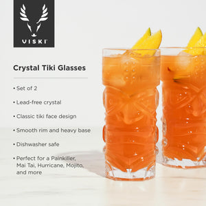 Viski Pacific Tropical Tiki Glasses Set of 2