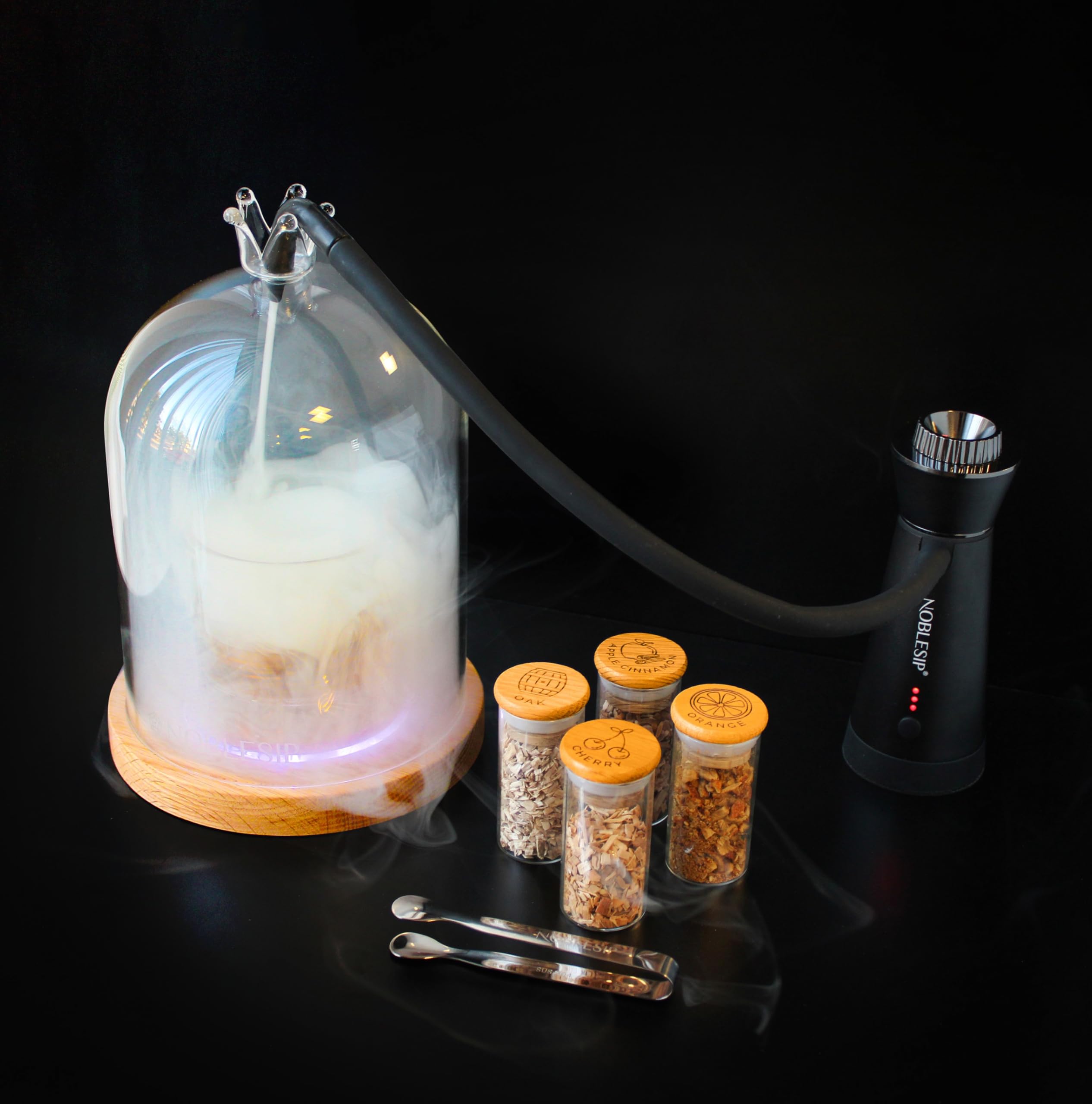 NOBELSIP Cocktail Smoker Kit with Glass Dome