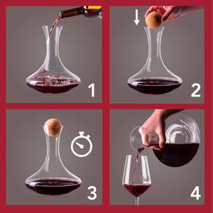 Vacu Vin Wine Decanter – Elegant Glass Carafe for Aerating Red Wine