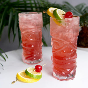 Viski Pacific Tropical Tiki Glasses Set of 2