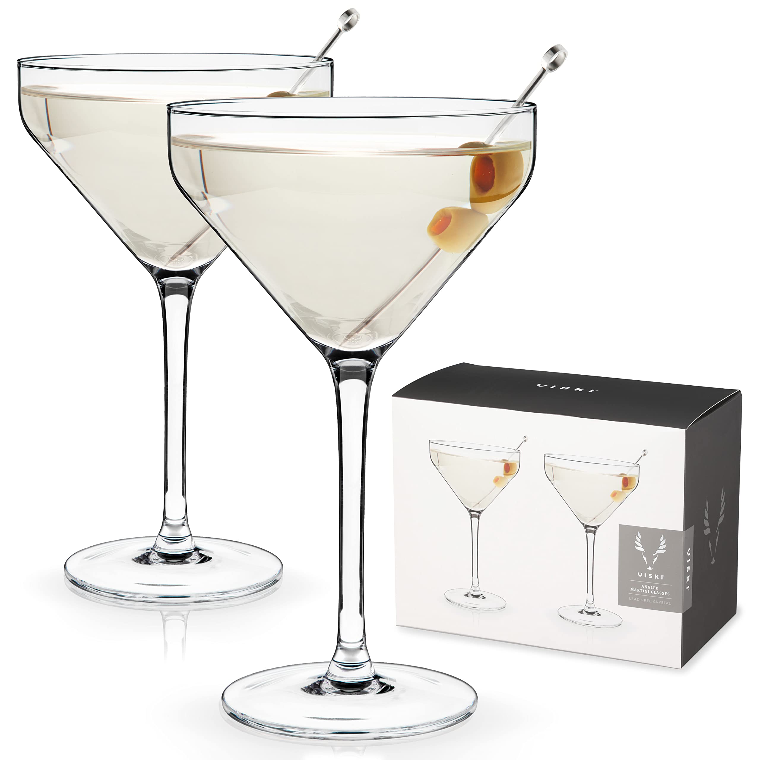 Viski Angled Martini Glass - Set of 2