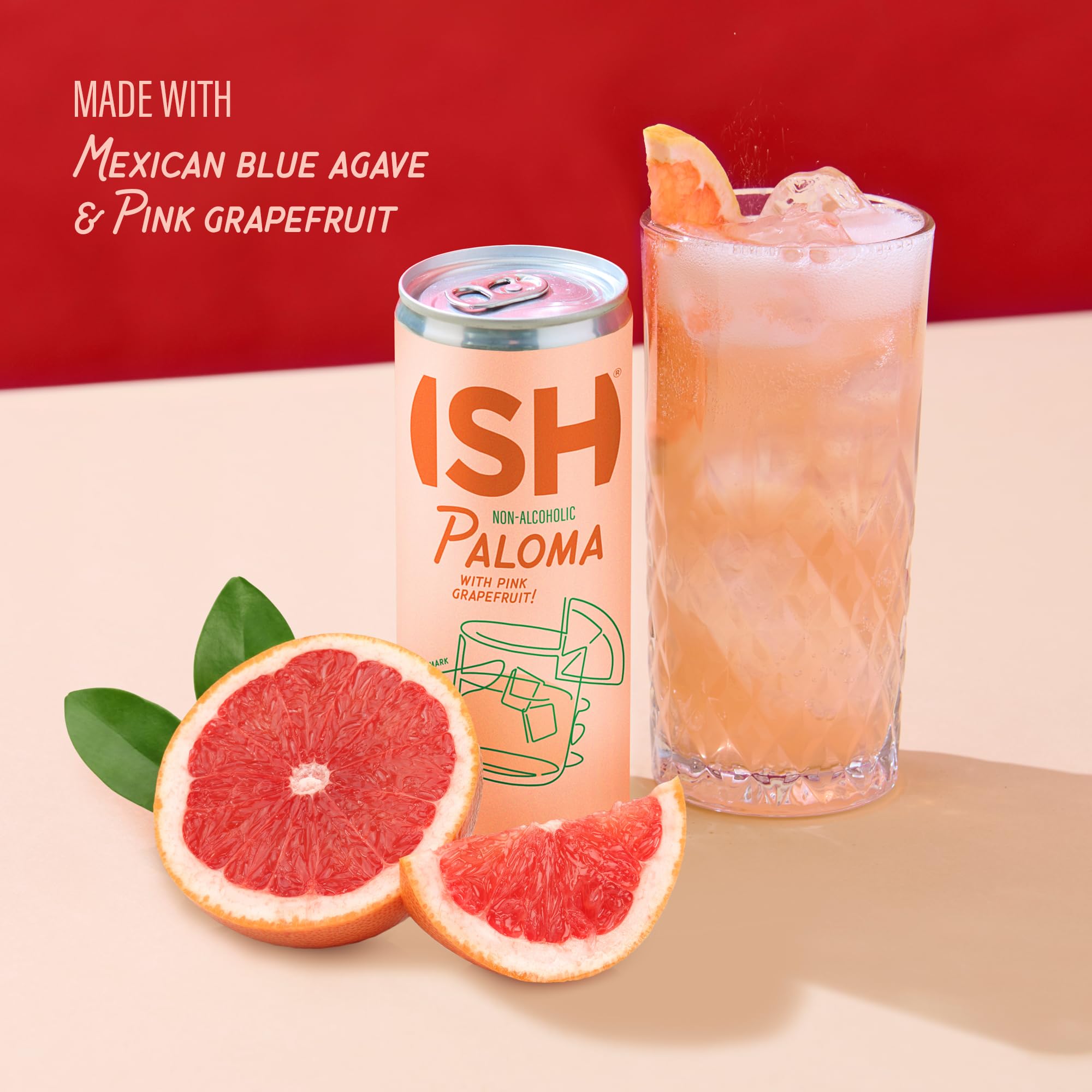 ISH Paloma, Non Alcoholic Canned Cocktail
