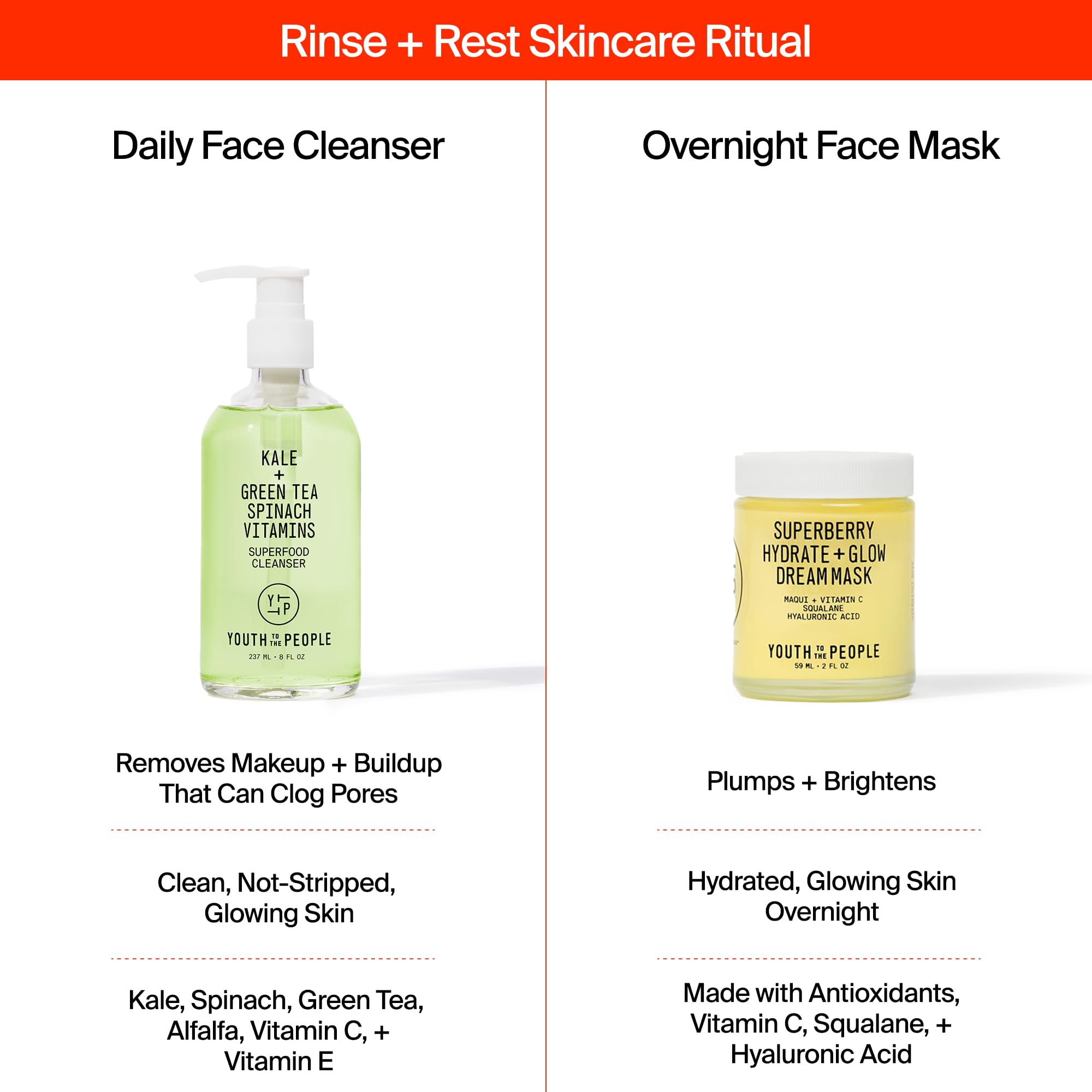 Youth To The People Rinse + Rest Duo, 2-Pc Skincare Bundle Set