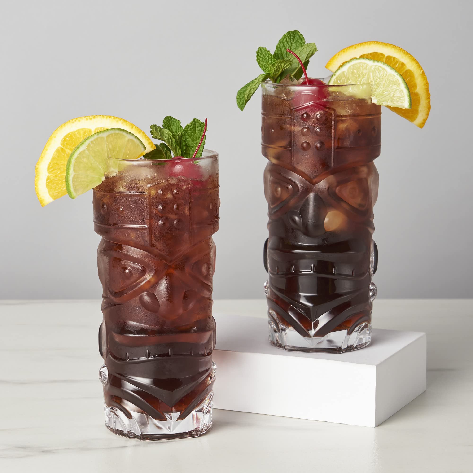 Viski Pacific Tropical Tiki Glasses Set of 2