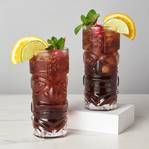 Viski Pacific Tropical Tiki Glasses Set of 2