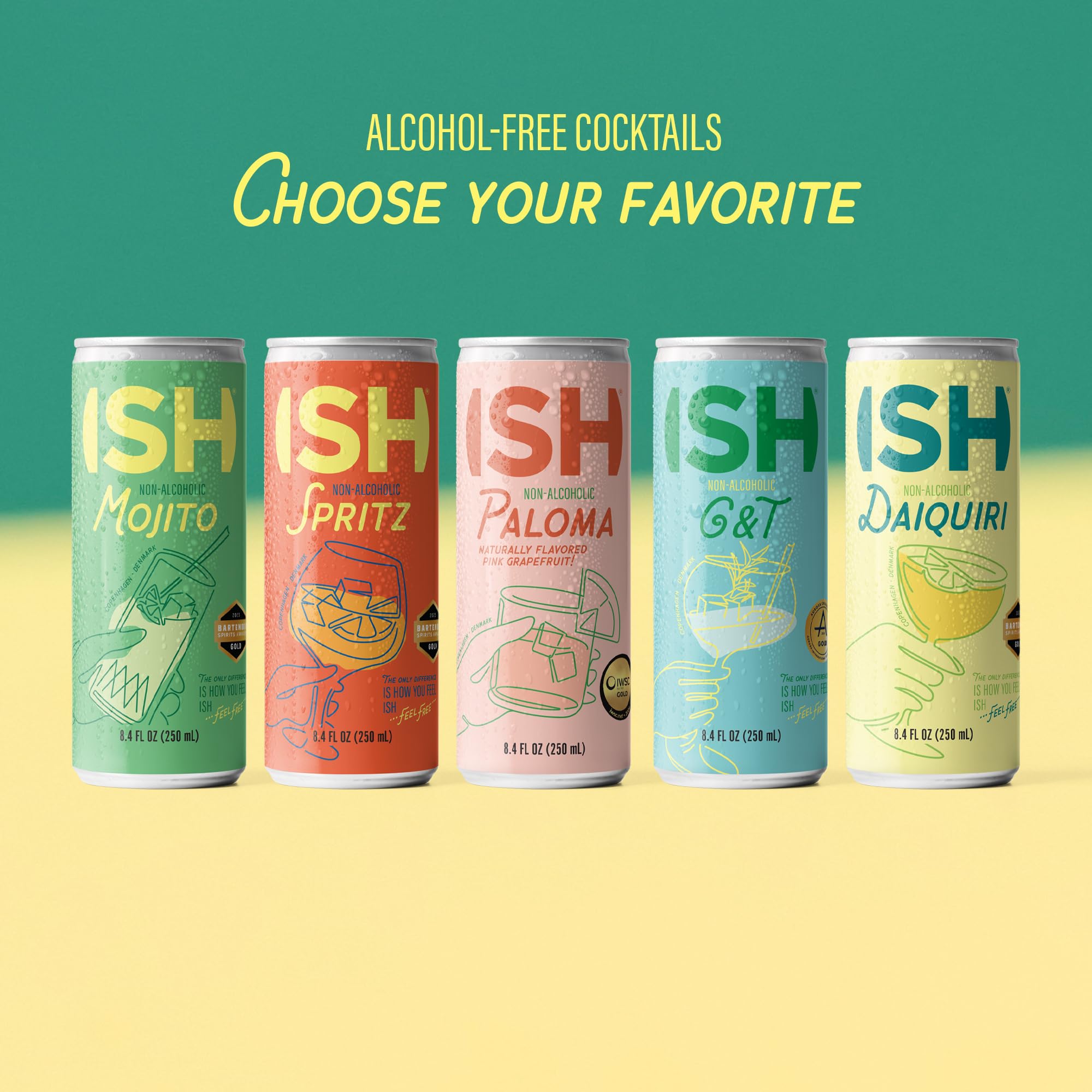 ISH Mojito, Non Alcoholic Canned Cocktail