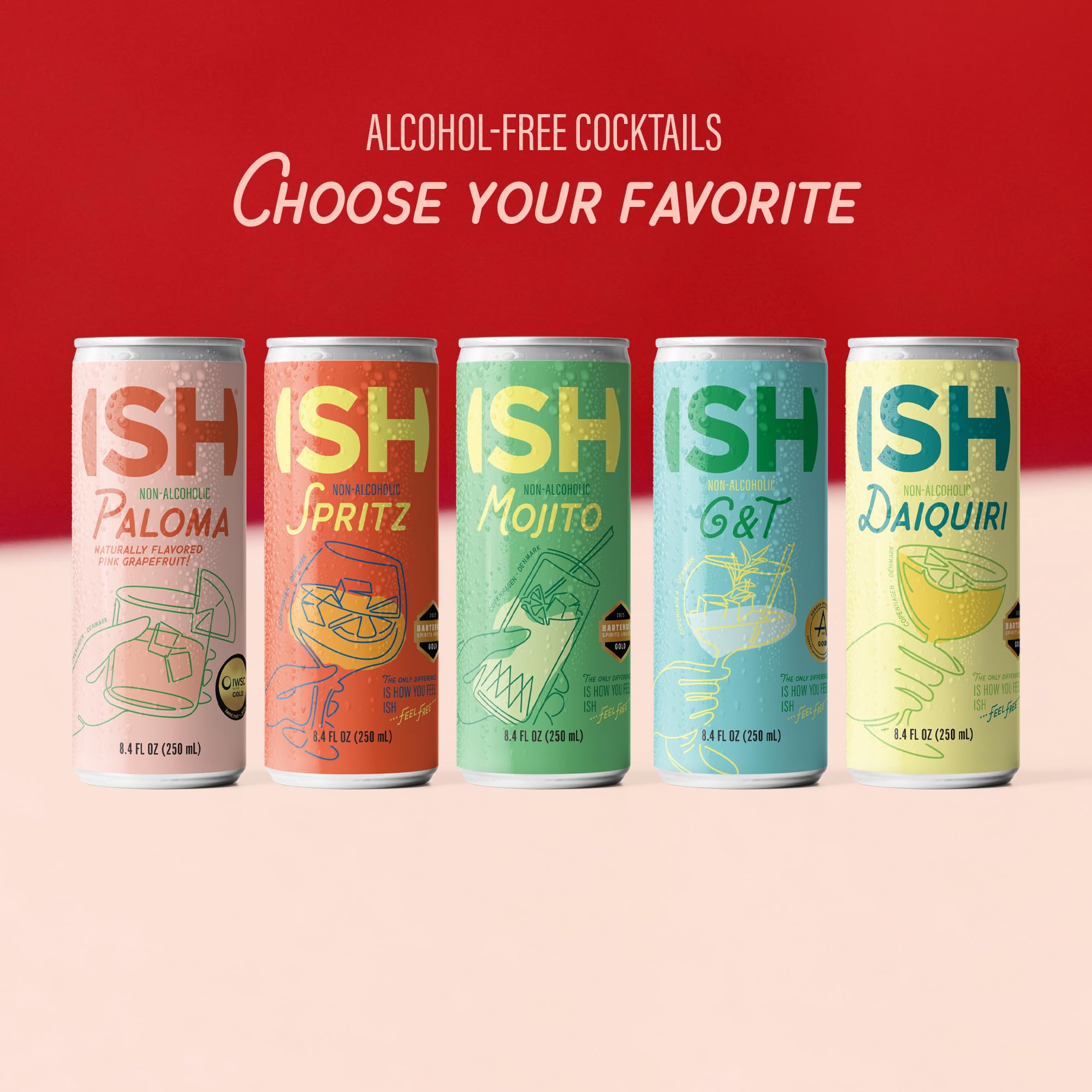 ISH Paloma, Non Alcoholic Canned Cocktail