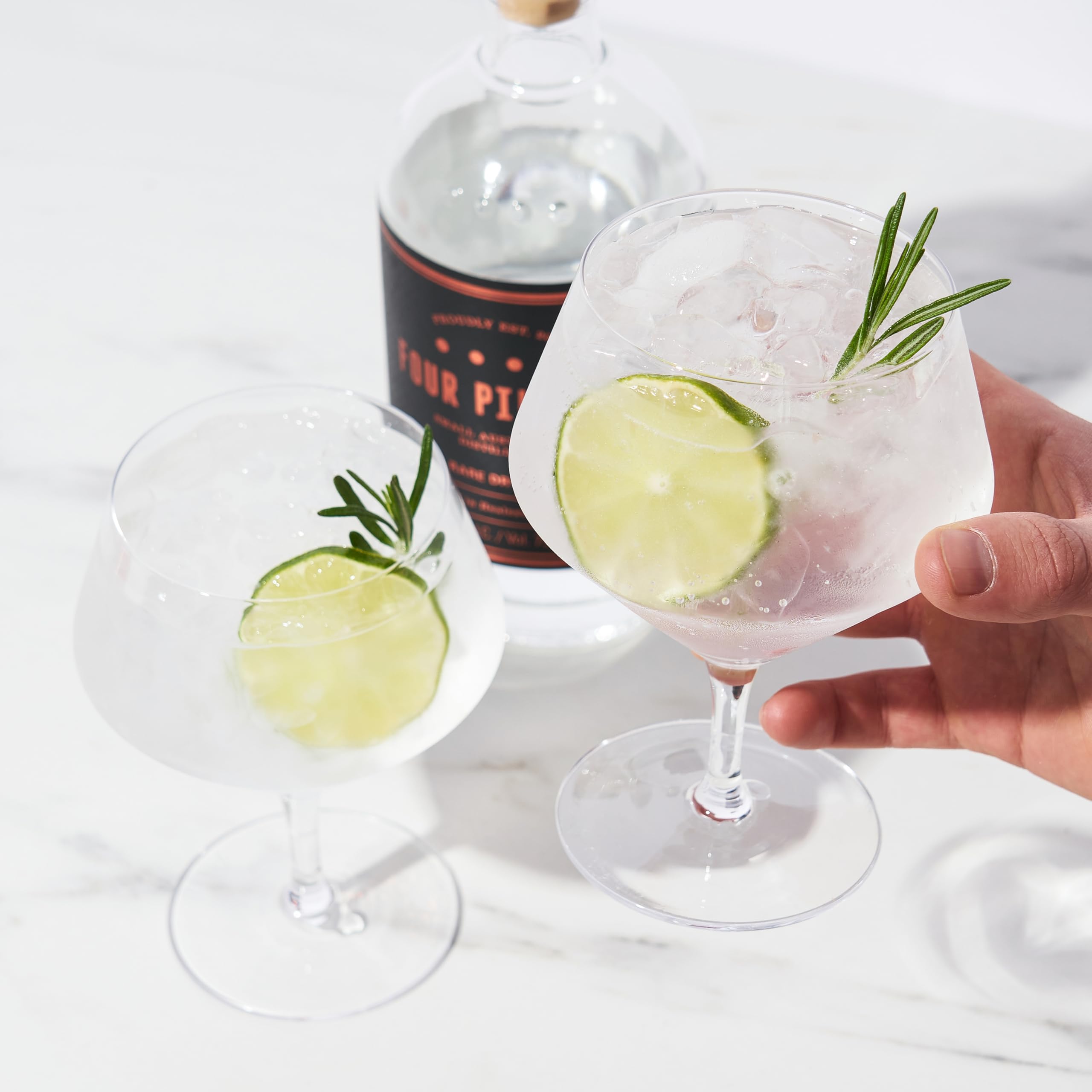 Viski Angled Stemmed Gin & Tonic Glasses